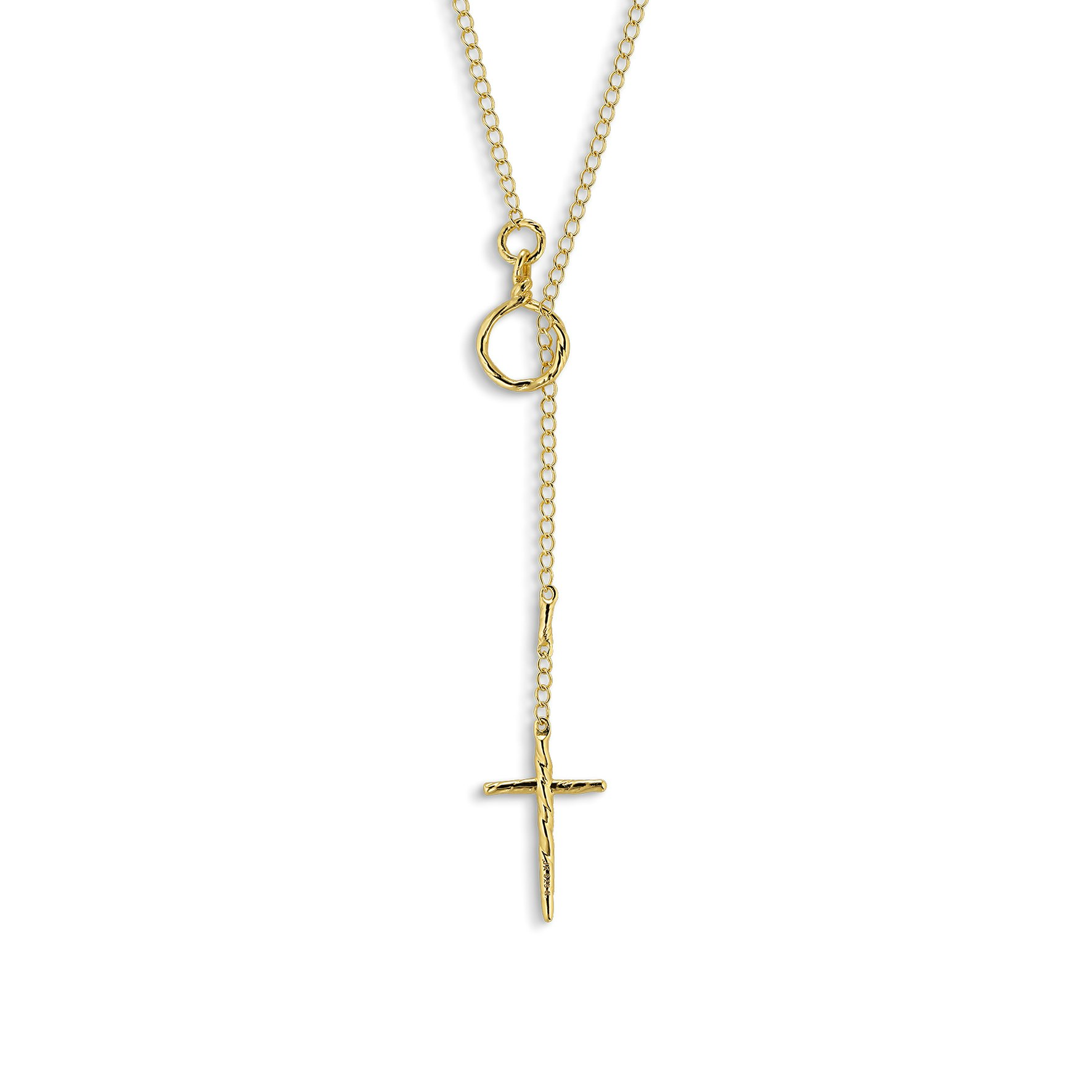 Toggle Cross Necklace von Jane Kønig in Silber Sterling 925