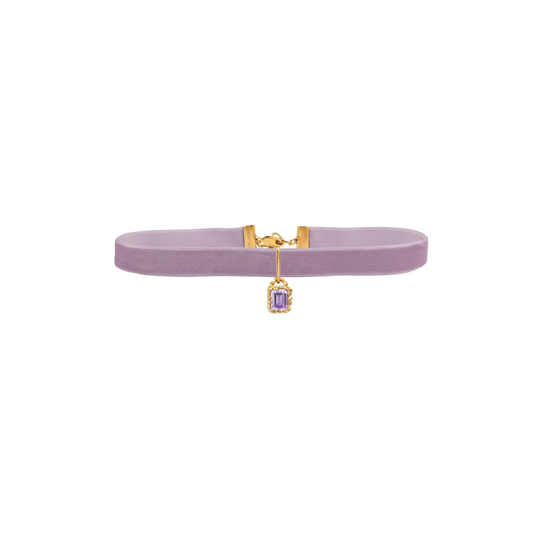 String Of Prosperity Choker Necklace Pink Amethyst from House Of Vincent in Goldplated Silver Sterling 925