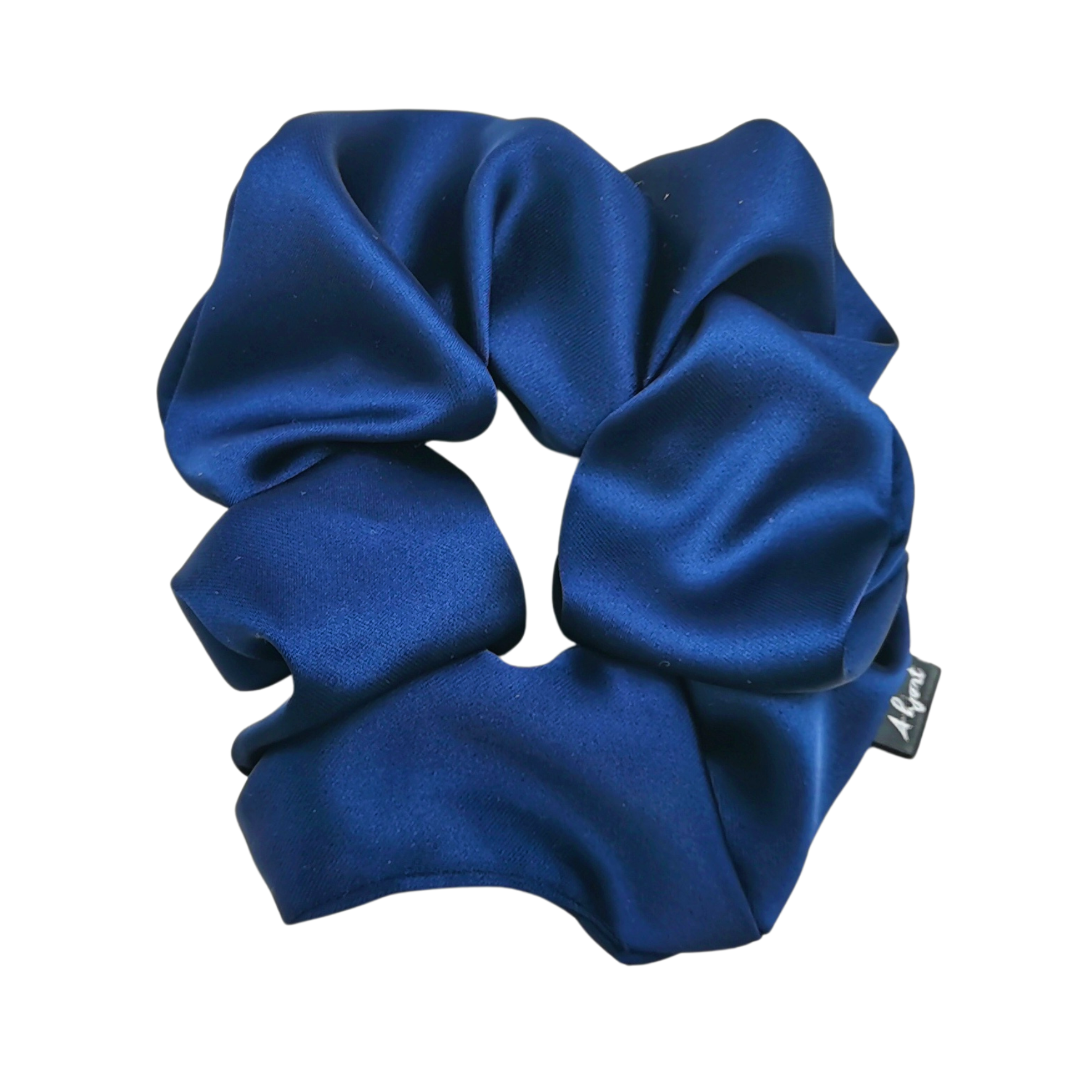 Hair Scrunchie Navy Satin from A-Hjort Jewellery in Satin