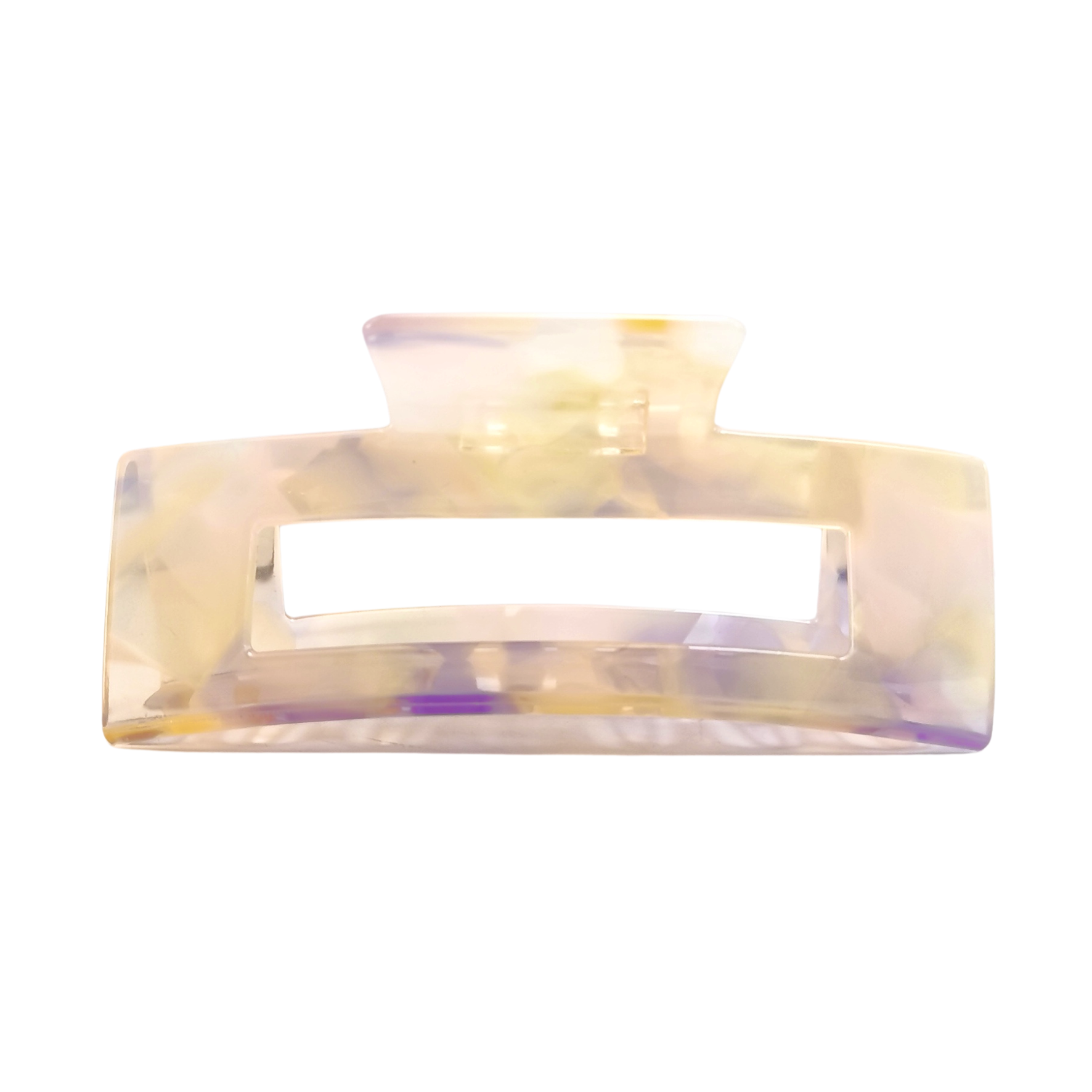 Square Hairclaw Golden Lavender von A-Hjort Jewellery in Acetat