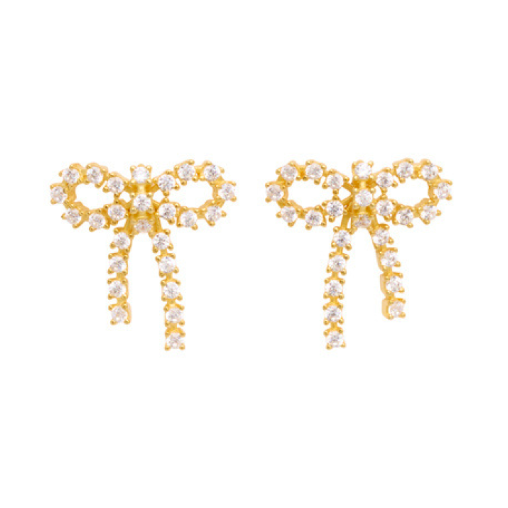 Arco Small Crystal Earrings van Pico in Verguld-Zilver Sterling 925
