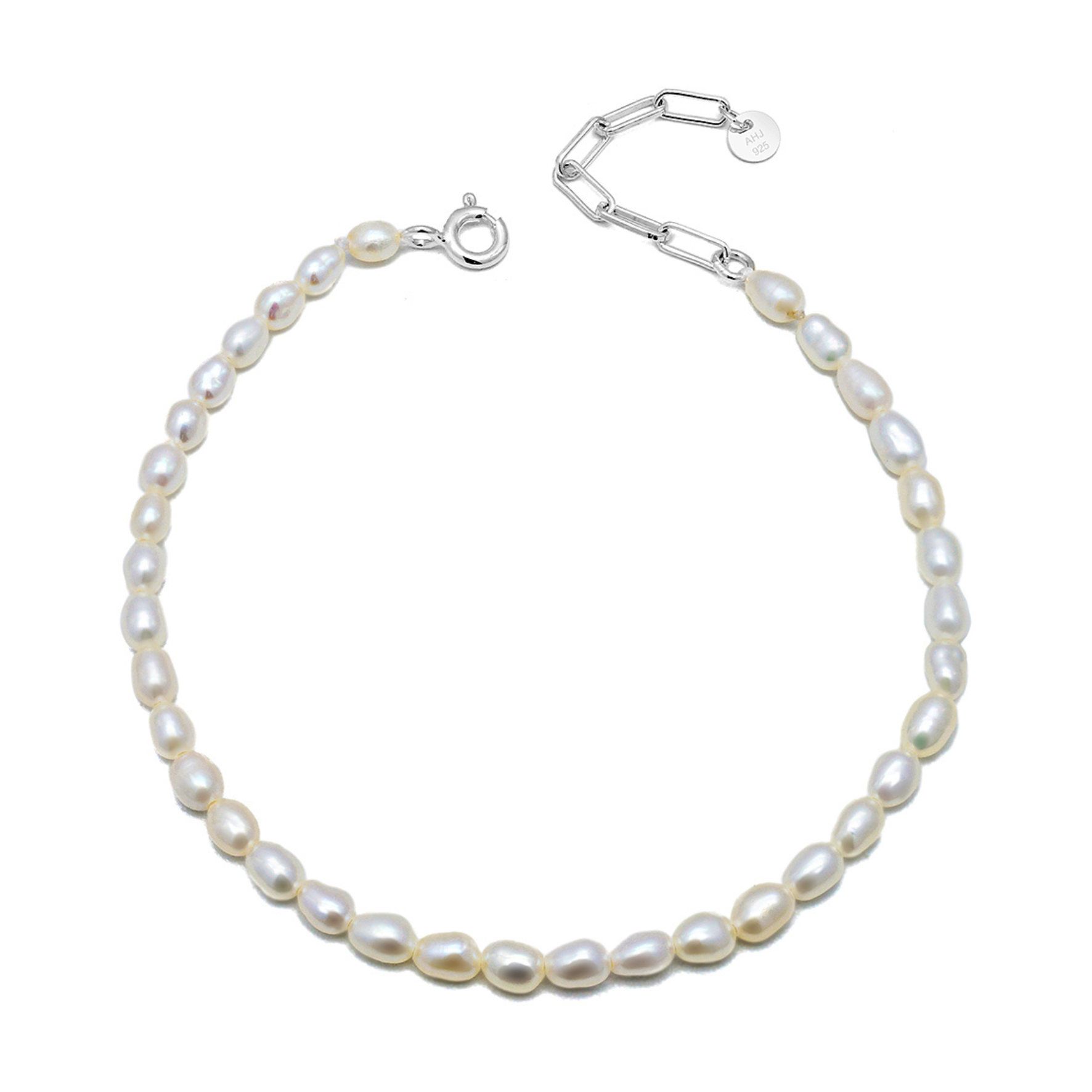 Michelle Pearl Bracelet from A-Hjort Jewellery in Silver Sterling 925