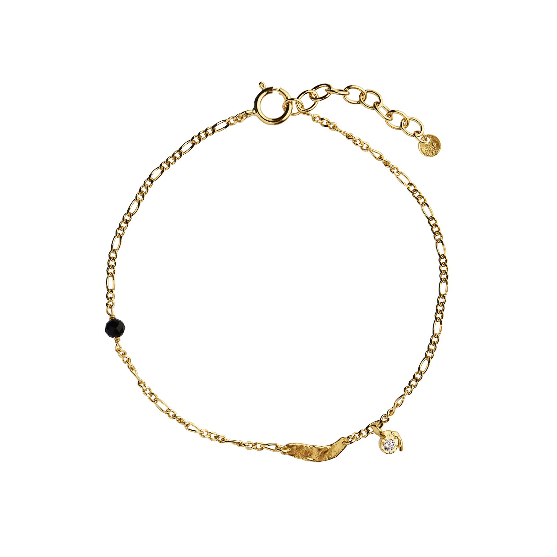 Flow Splash Bracelet With Stones fra STINE A Jewelry i Forgyldt-Sølv Sterling 925