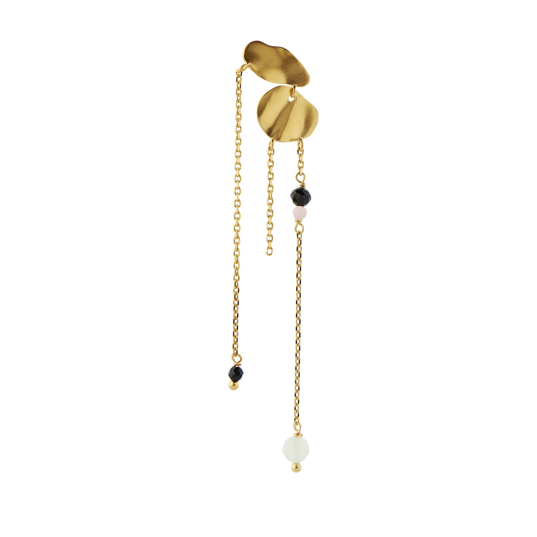 Festive Clear Sea Earring With Chains & Stones