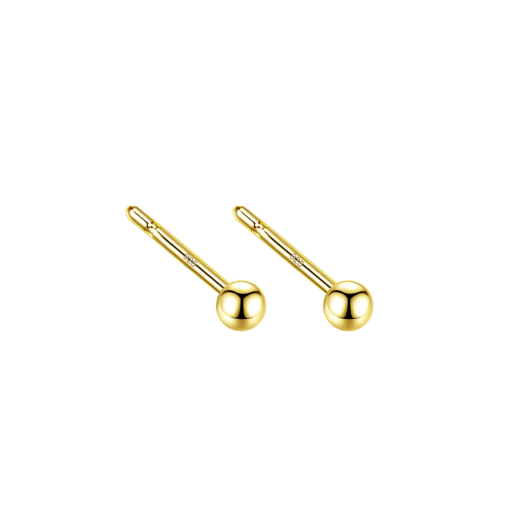 Noell Beads Studs z A-Hjort Jewellery v Pozlacené stříbro sterling 925