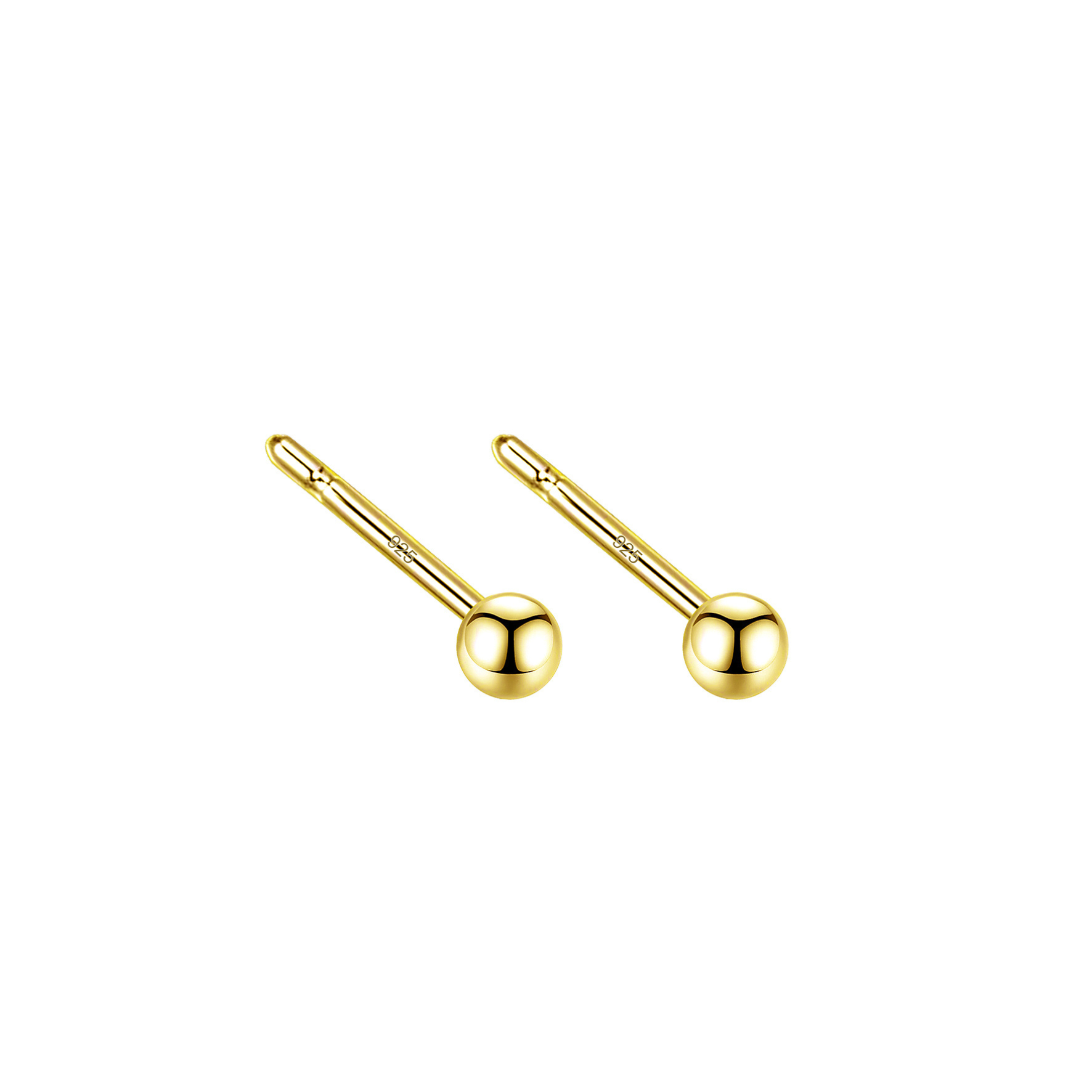 Noell Beads Studs from A-Hjort Jewellery in Goldplated Silver Sterling 925
