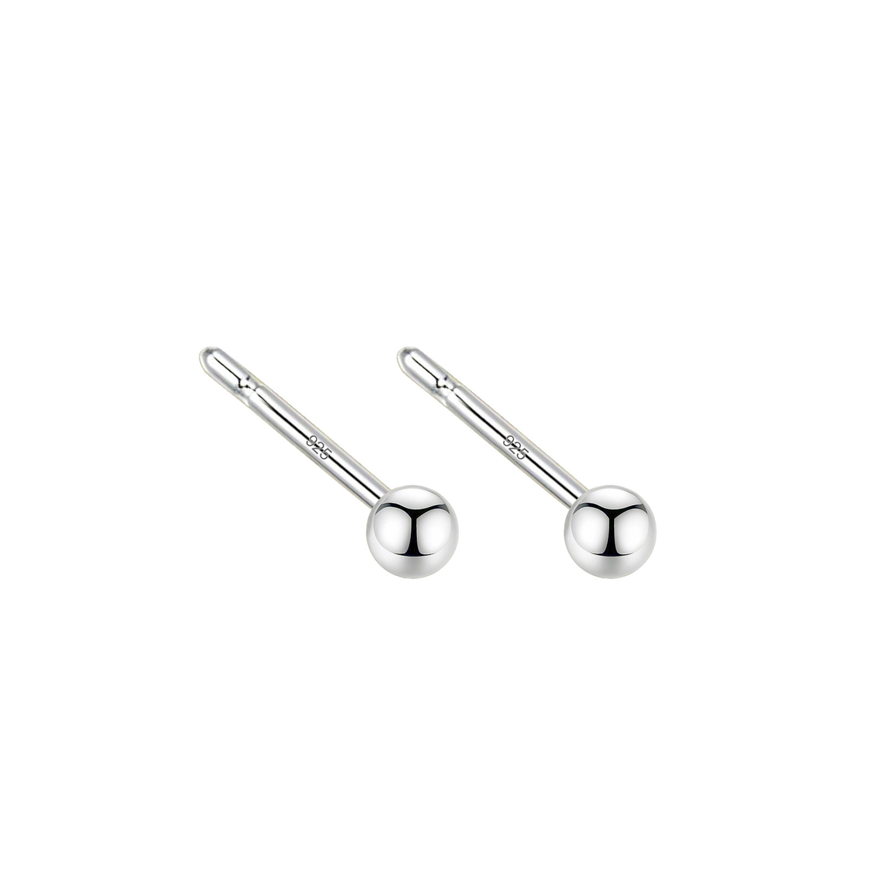 Noell Beads Studs from A-Hjort Jewellery in Silver Sterling 925