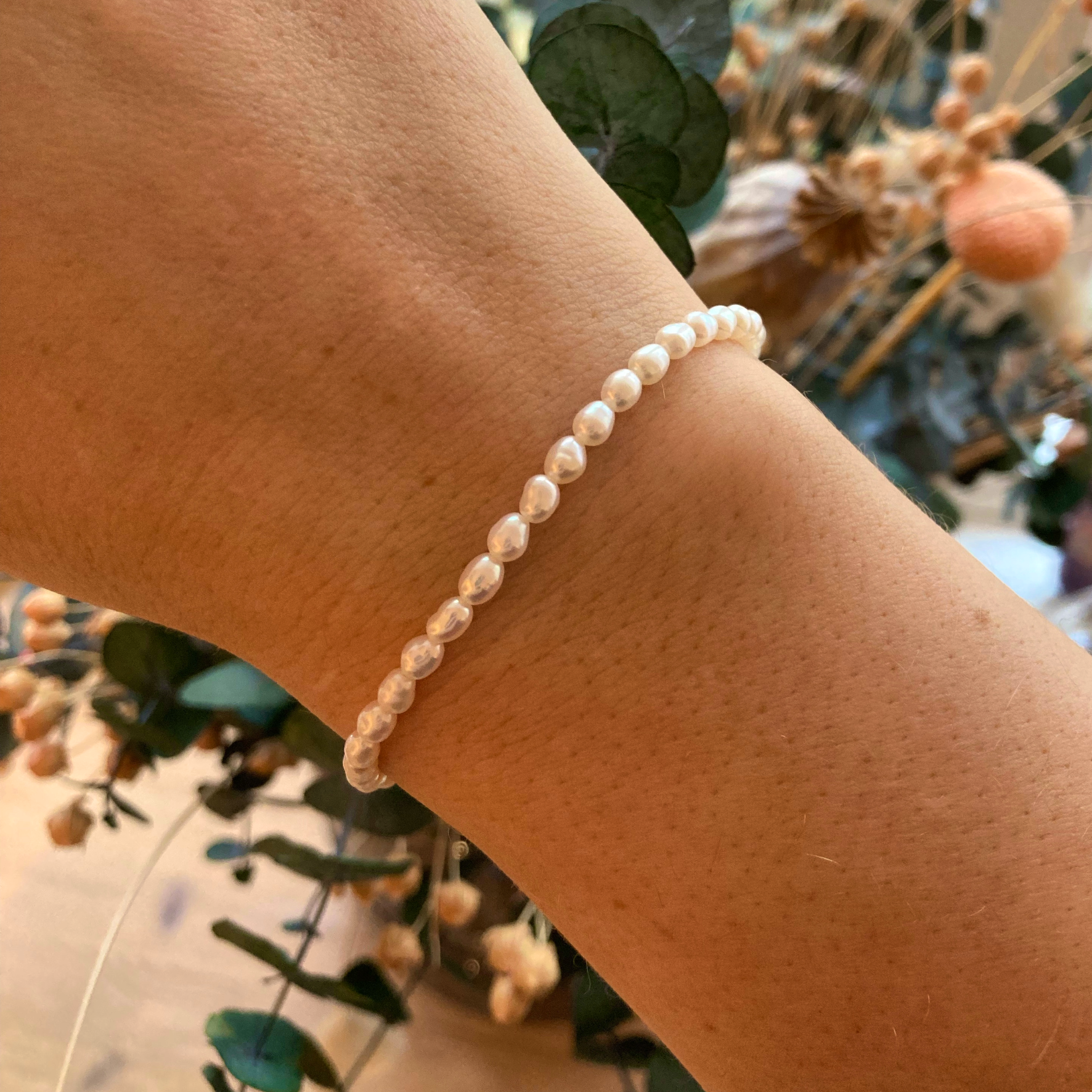Michelle Pearl Bracelet de A-Hjort Jewellery dans Argent Sterling 925