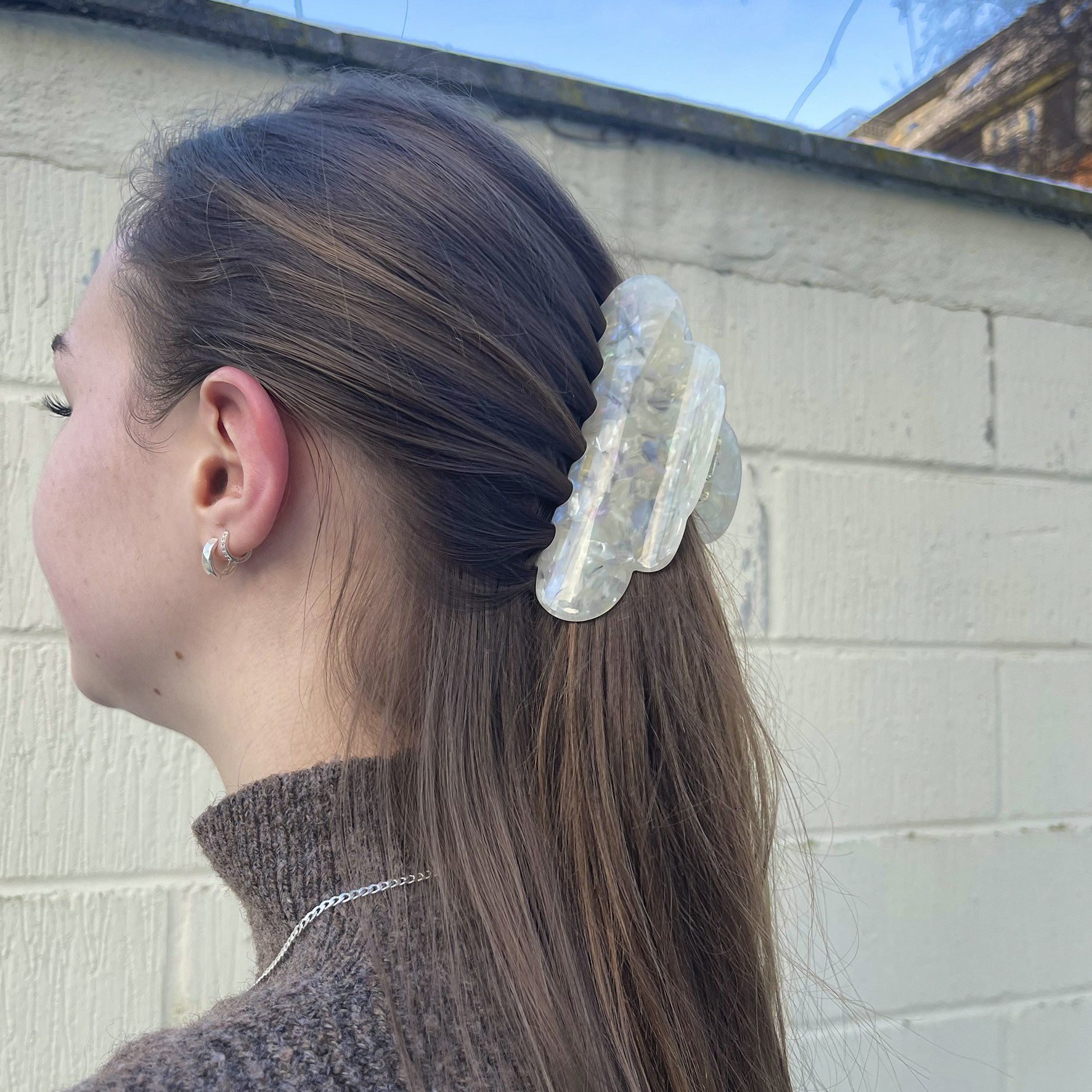 Heavenly Hairclaw Light Beige von A-Hjort Jewellery in Acetat