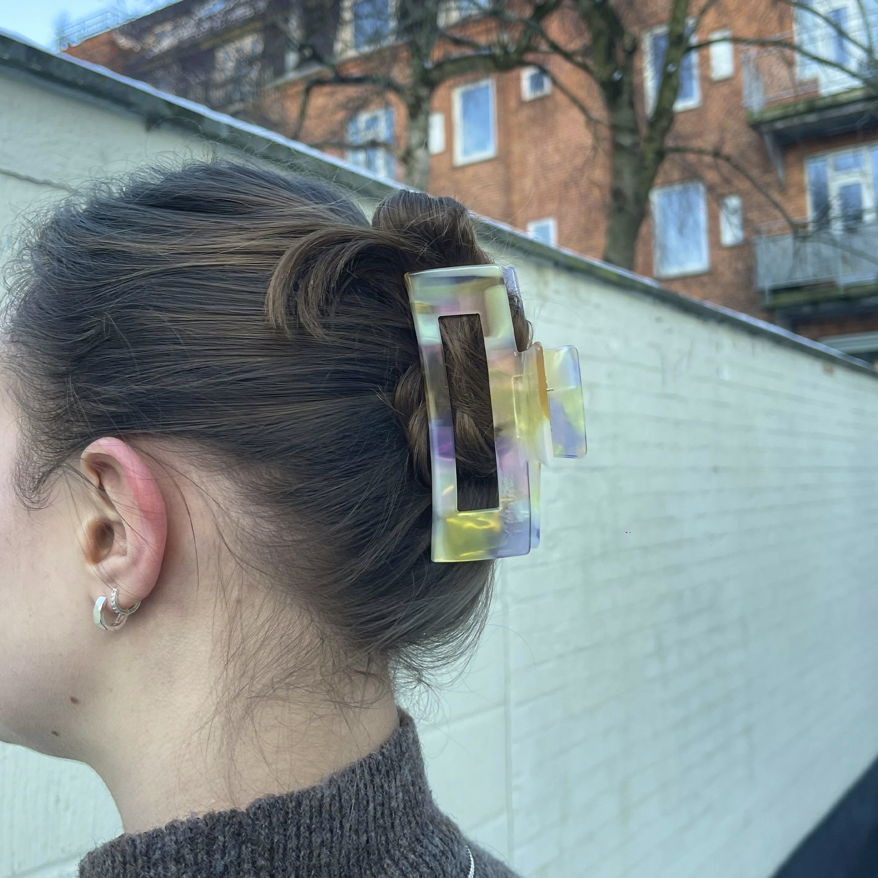 Square Hairclaw Golden Lavender z A-Hjort Jewellery v Acetát