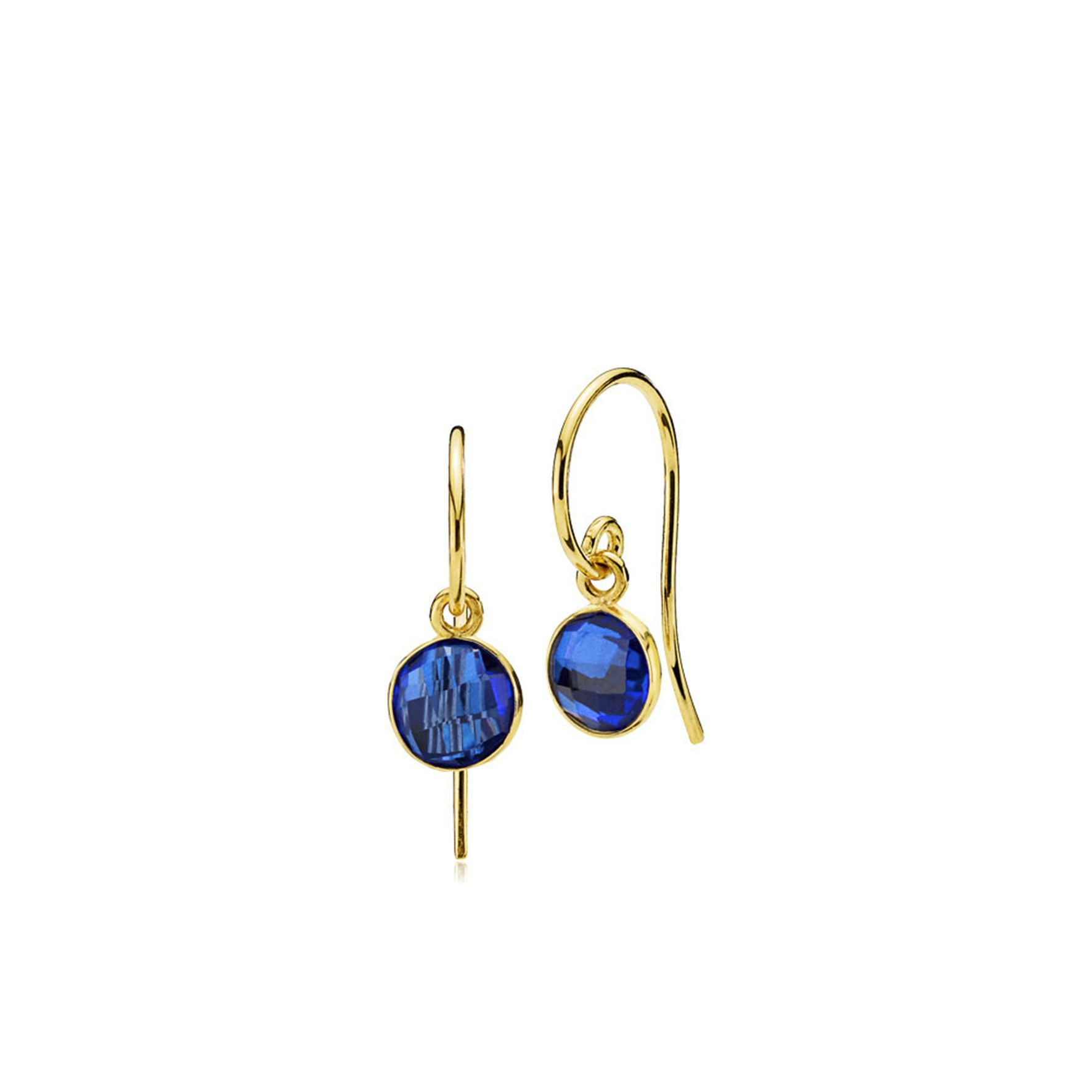 Prima Donna earrings small Royal Blue fra Izabel Camille i Forgylt-Sølv Sterling 925