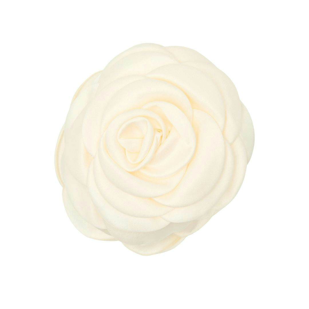 Giant Satin Rose Claw Ivory from Pico in Satin