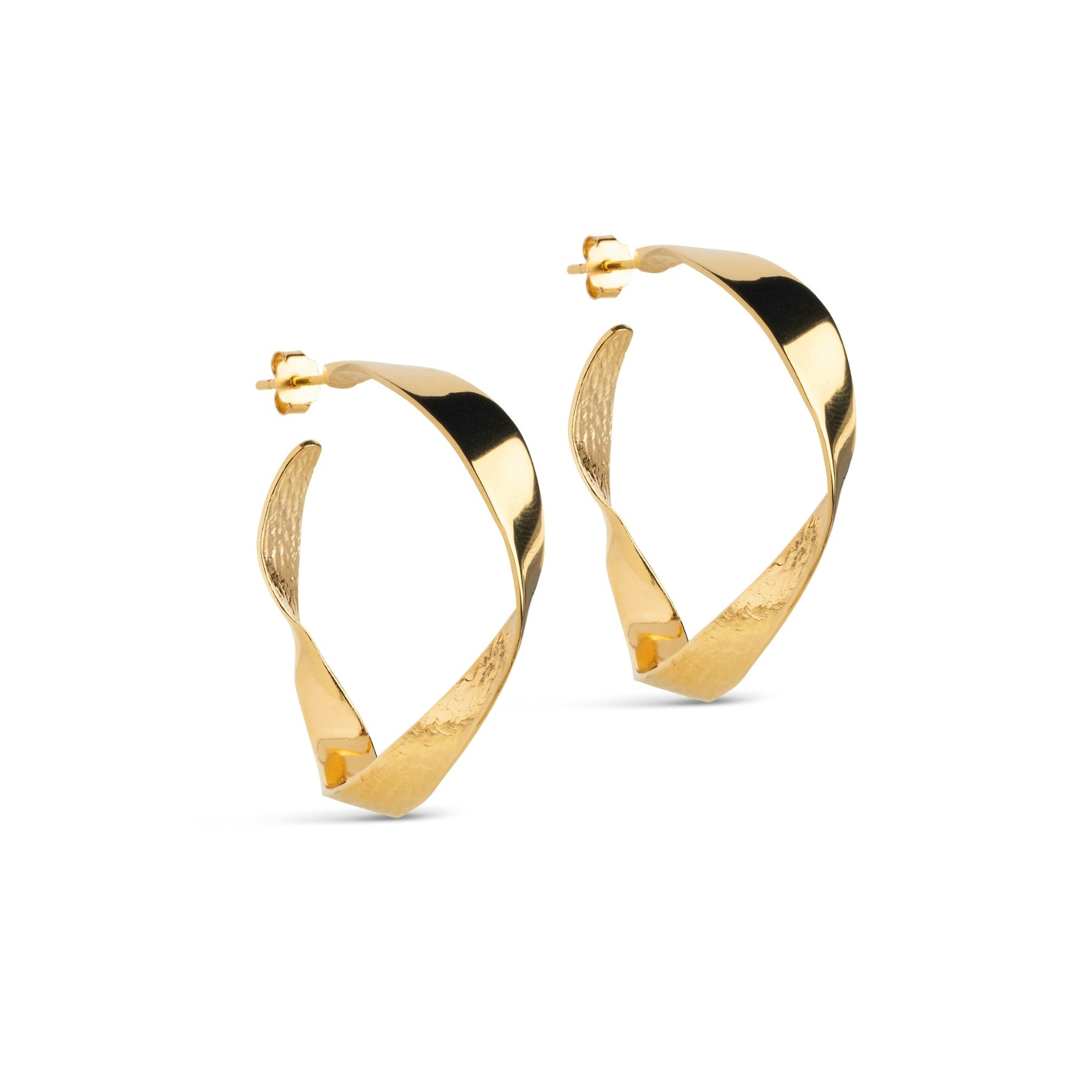 Scarlet Small Hoops fra Enamel Copenhagen i Forgyldt-Sølv Sterling 925