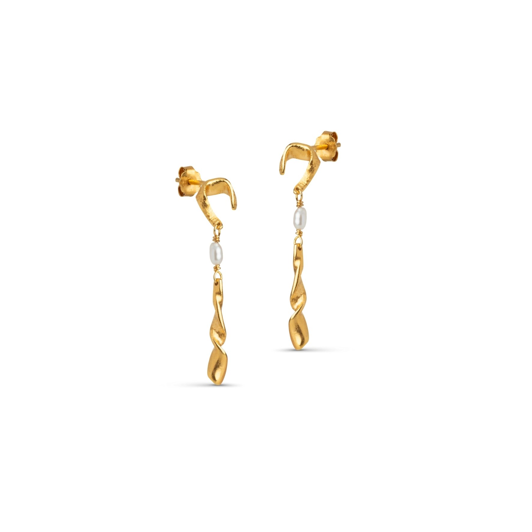 Sienna Studs fra Enamel Copenhagen i Forgylt-Sølv Sterling 925