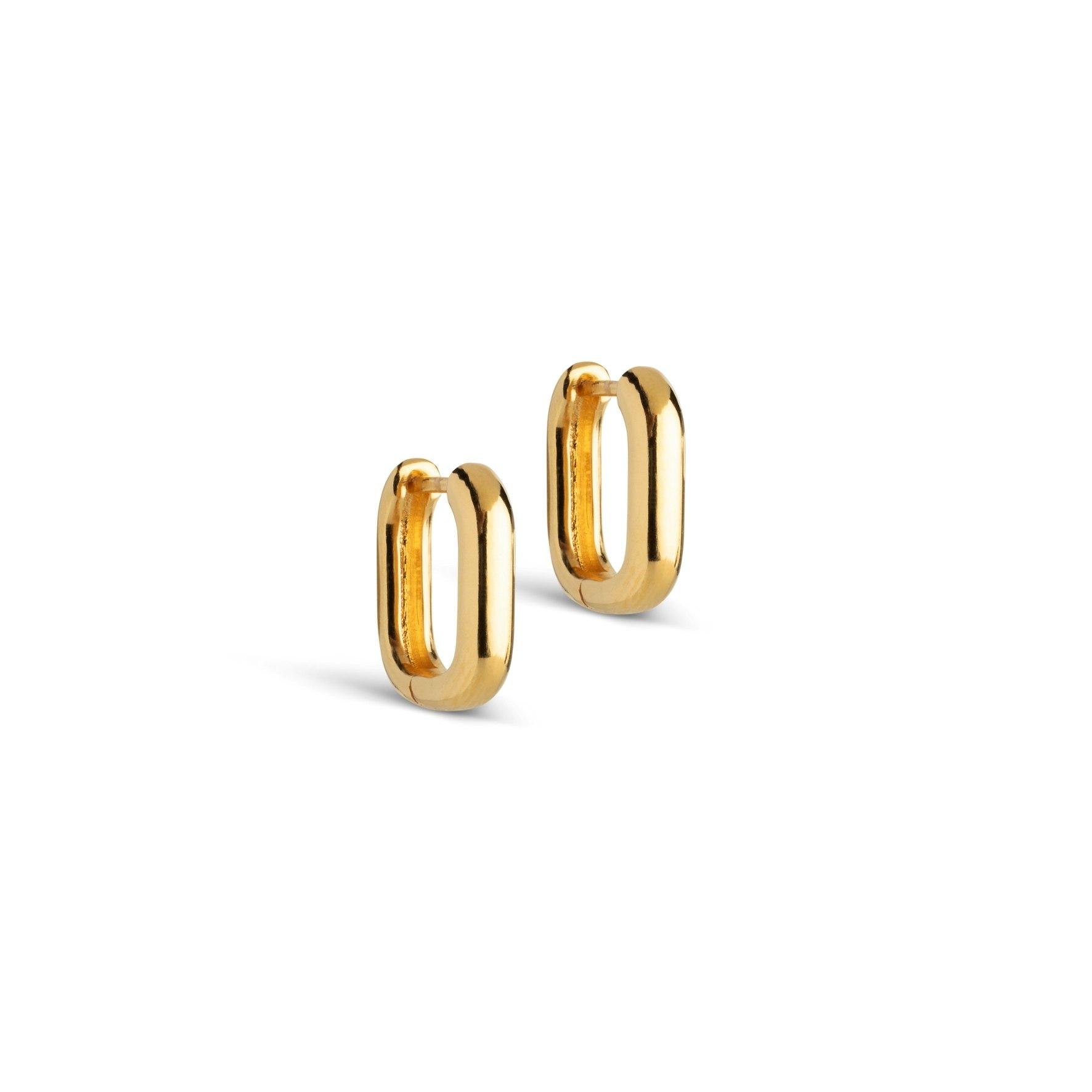 Square Hoops 15 mm fra Enamel Copenhagen i Forgyldt-Sølv Sterling 925