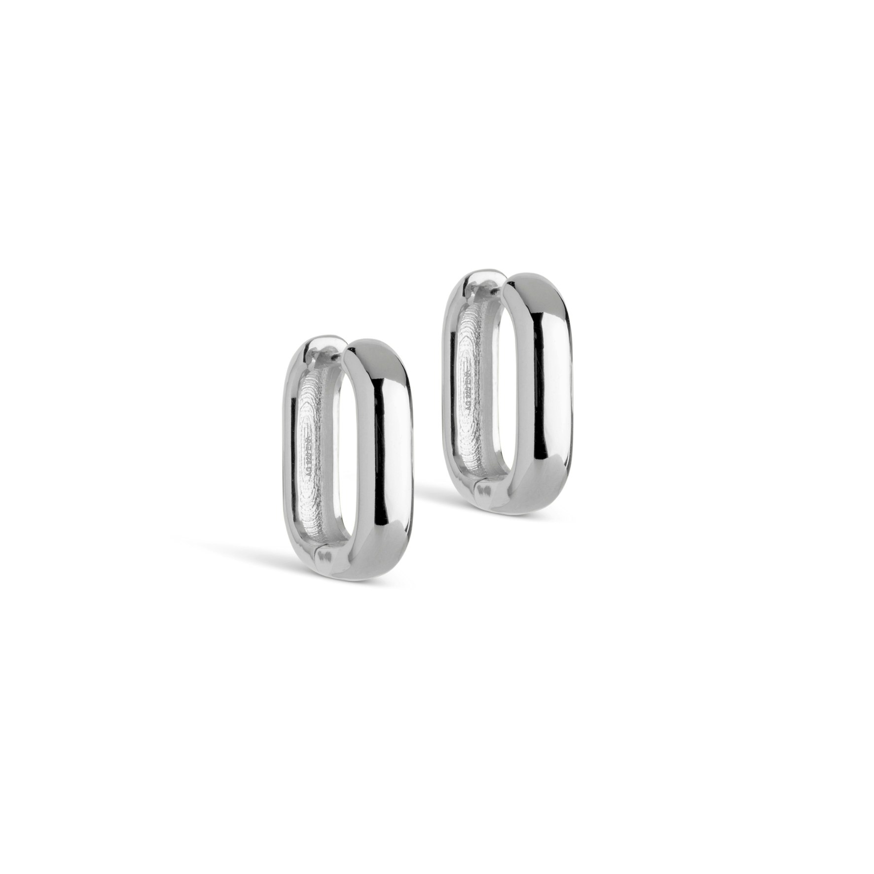 Square Hoops 18 mm fra Enamel Copenhagen i Sølv Sterling 925