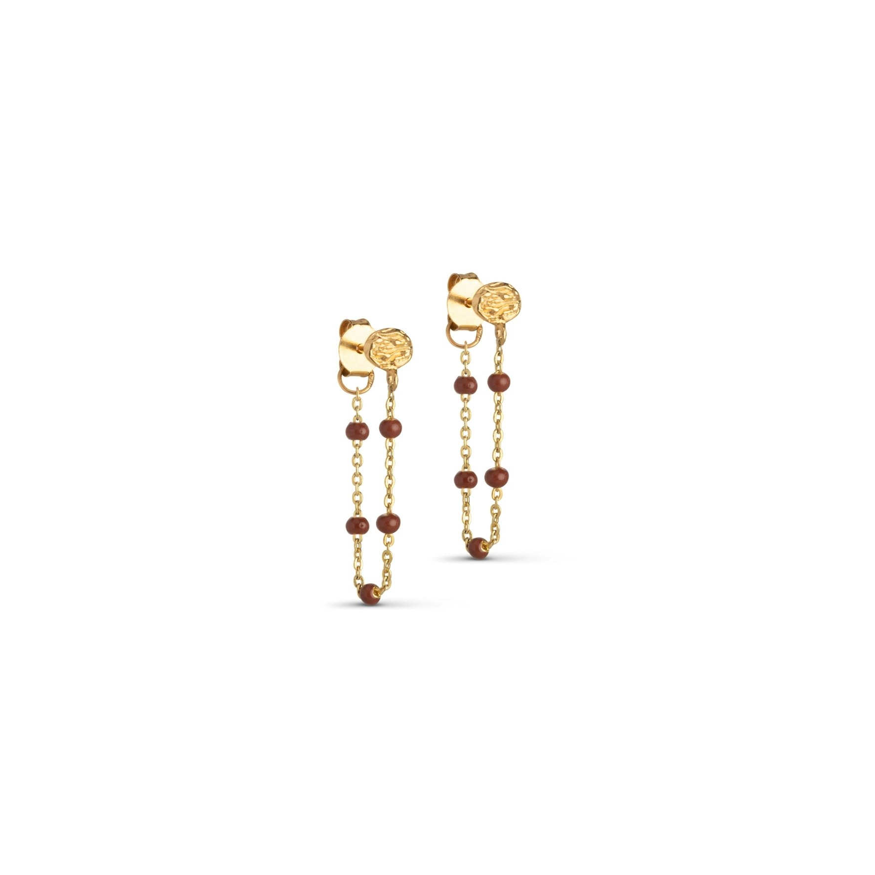 Lola Earrings Copper von Enamel Copenhagen in Vergoldet-Silber Sterling 925