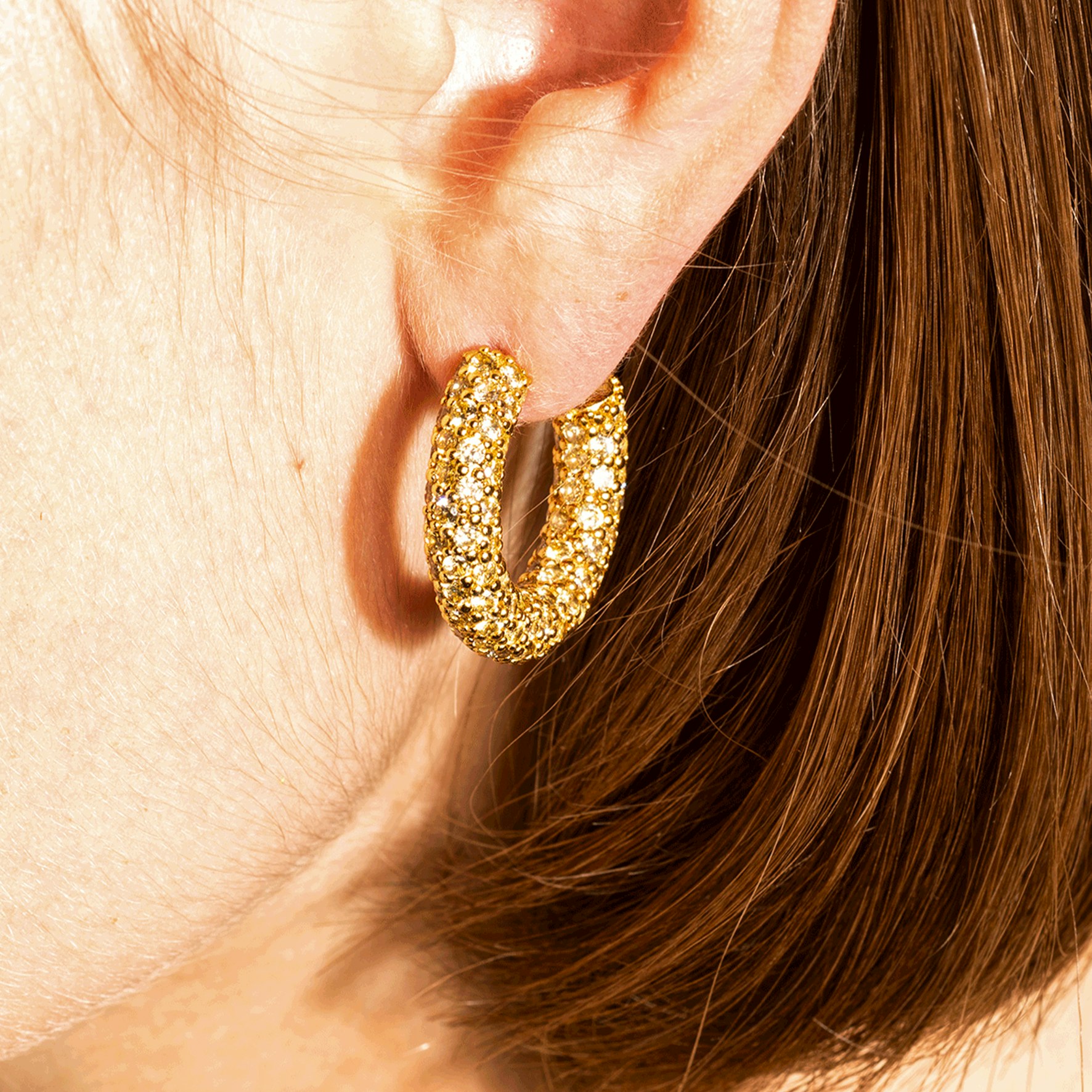 Halo Heritage Earrings from House Of Vincent in Goldplated Silver Sterling 925