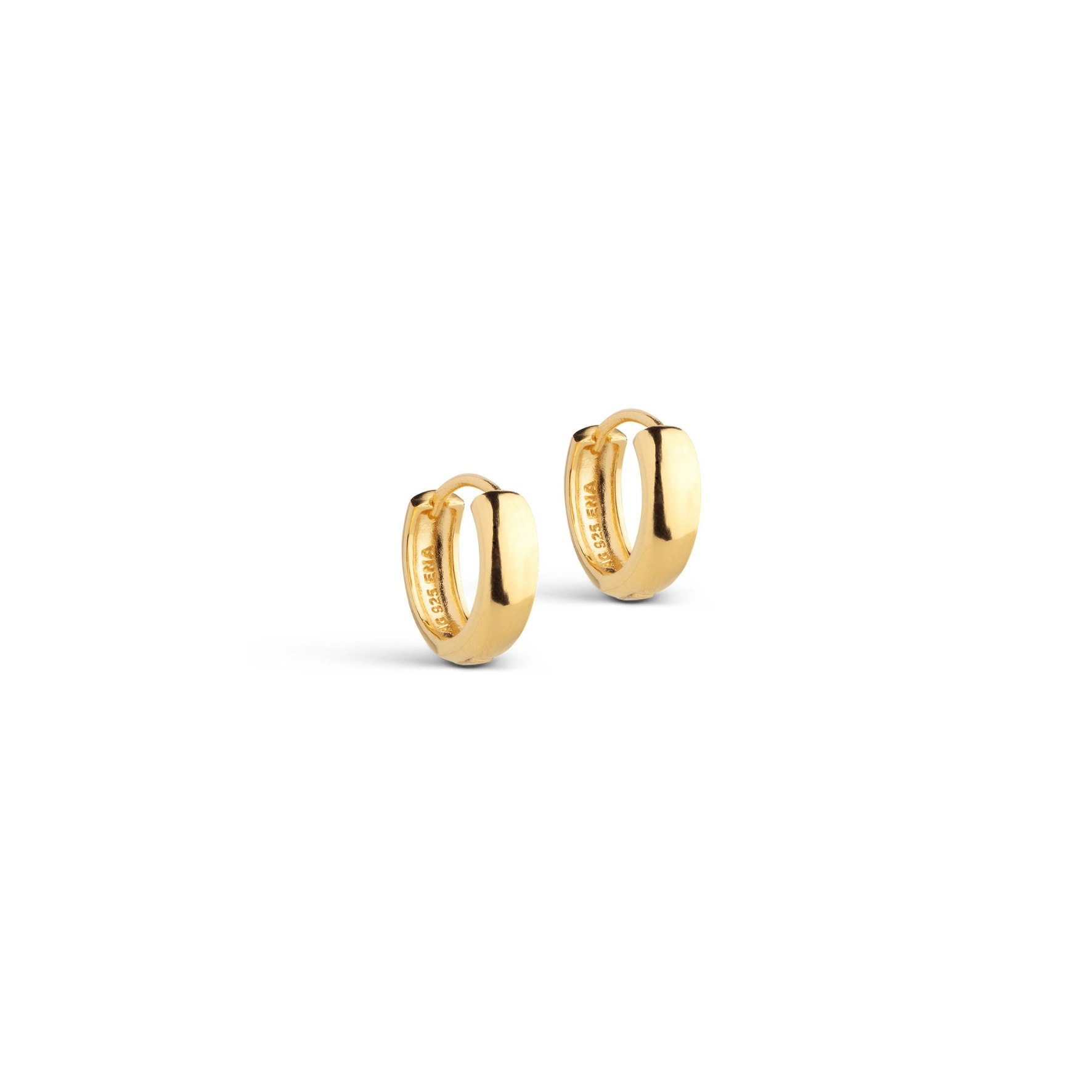 Classic Wide Hoops 15 mm Enamel Copenhagen:stä Kullattu-hopea Sterling 925:ssä}