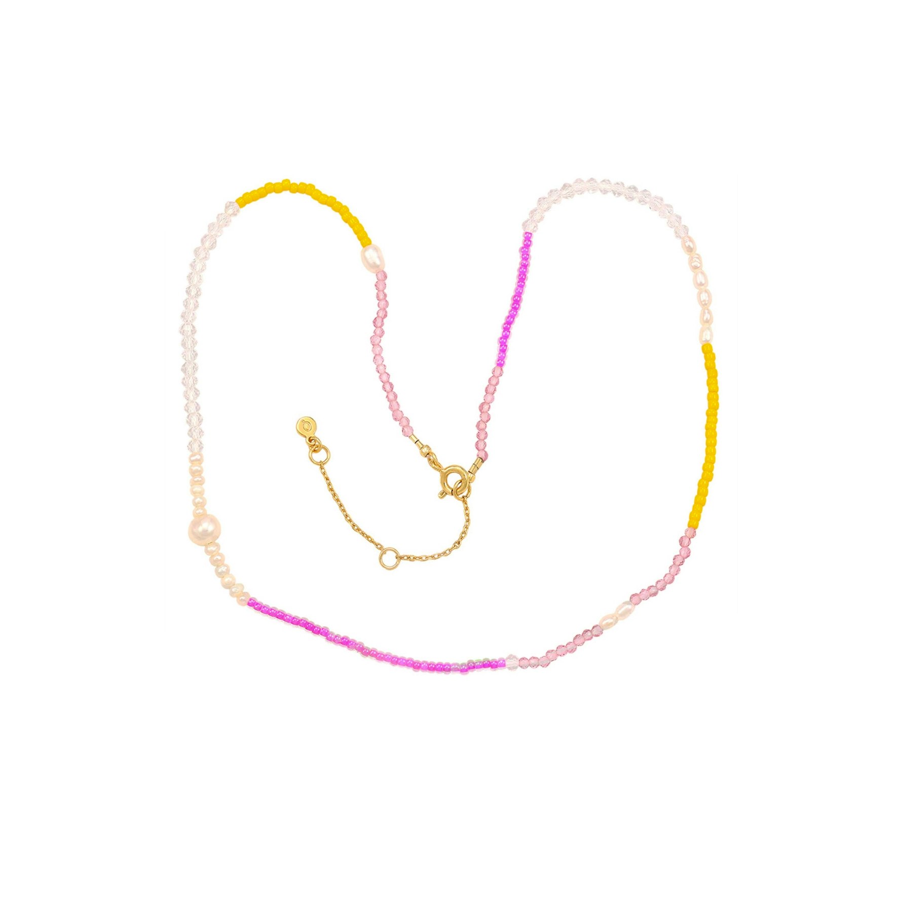 Pink Rainbow Necklace fra Hultquist Copenhagen i Forgyldt-Sølv Sterling 925