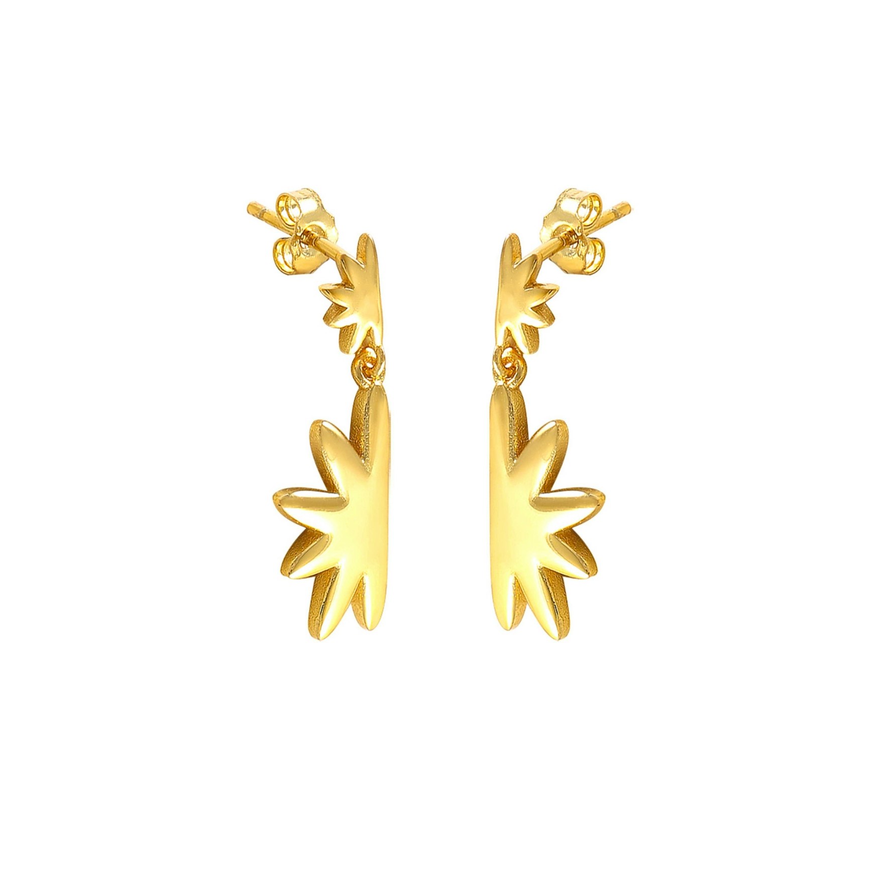 Omani Double Earrings fra Hultquist Copenhagen i Forgyldt-Sølv Sterling 925