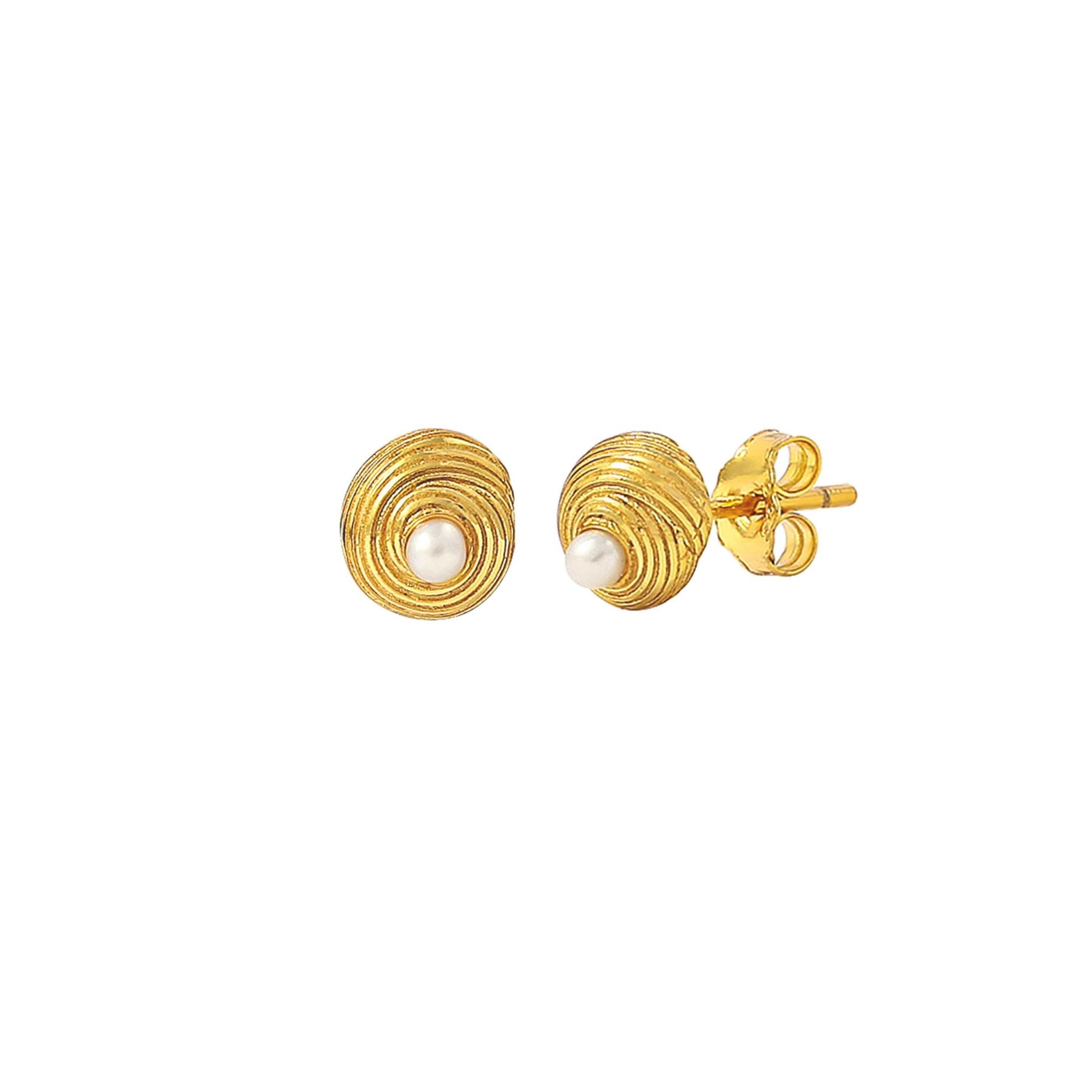 Shelly Mini Earrings fra Hultquist Copenhagen i Forgyldt-Sølv Sterling 925