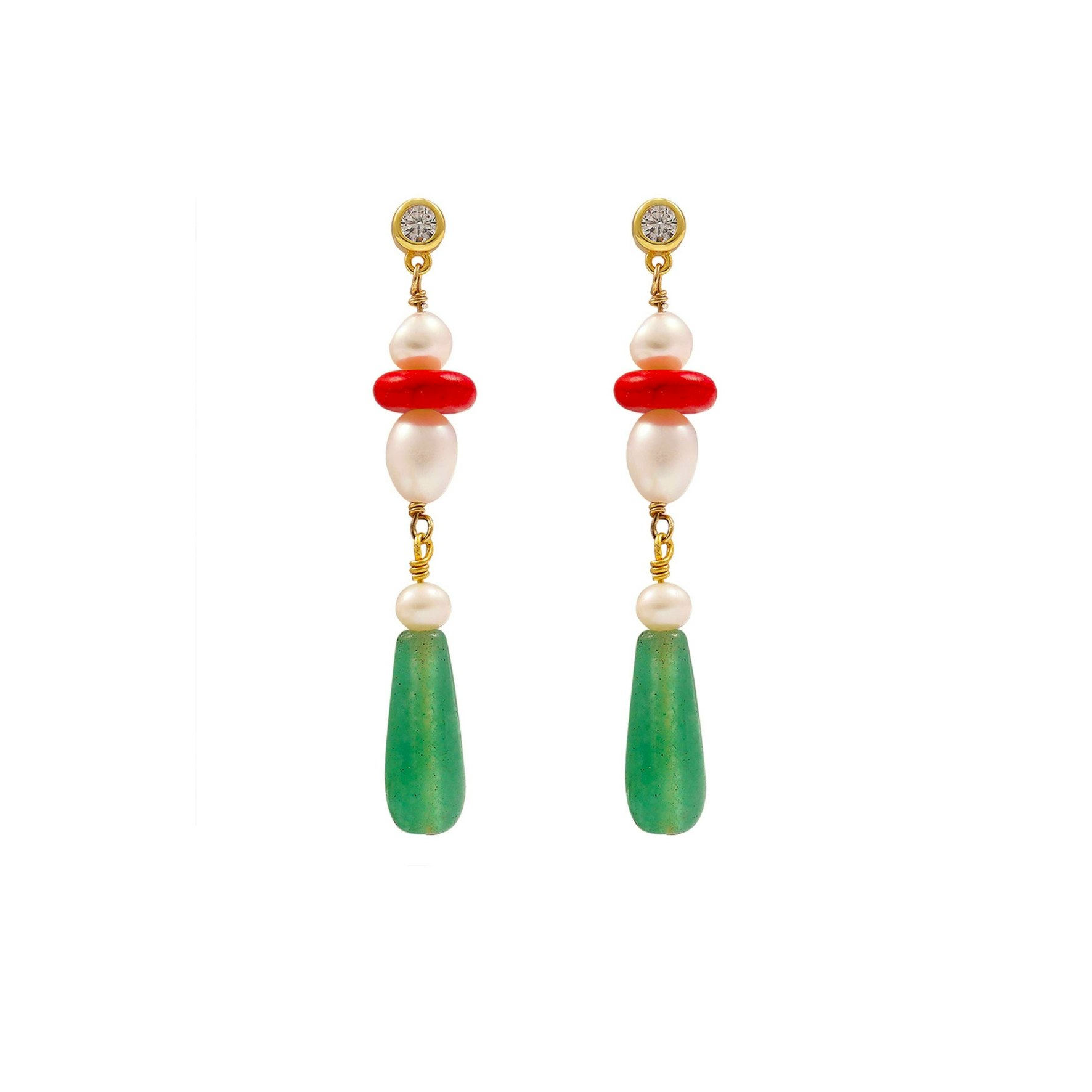 Denise Earrings från Hultquist Copenhagen i Förgyllt-Silver Sterling 925