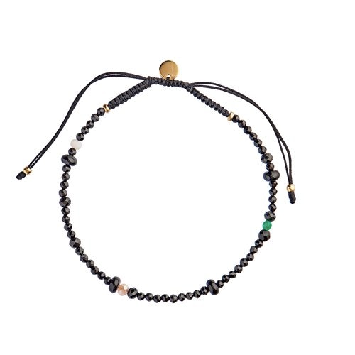 Lissé Bracelet With Black Dream Colors & Black Ribbon fra STINE A Jewelry i Nylon