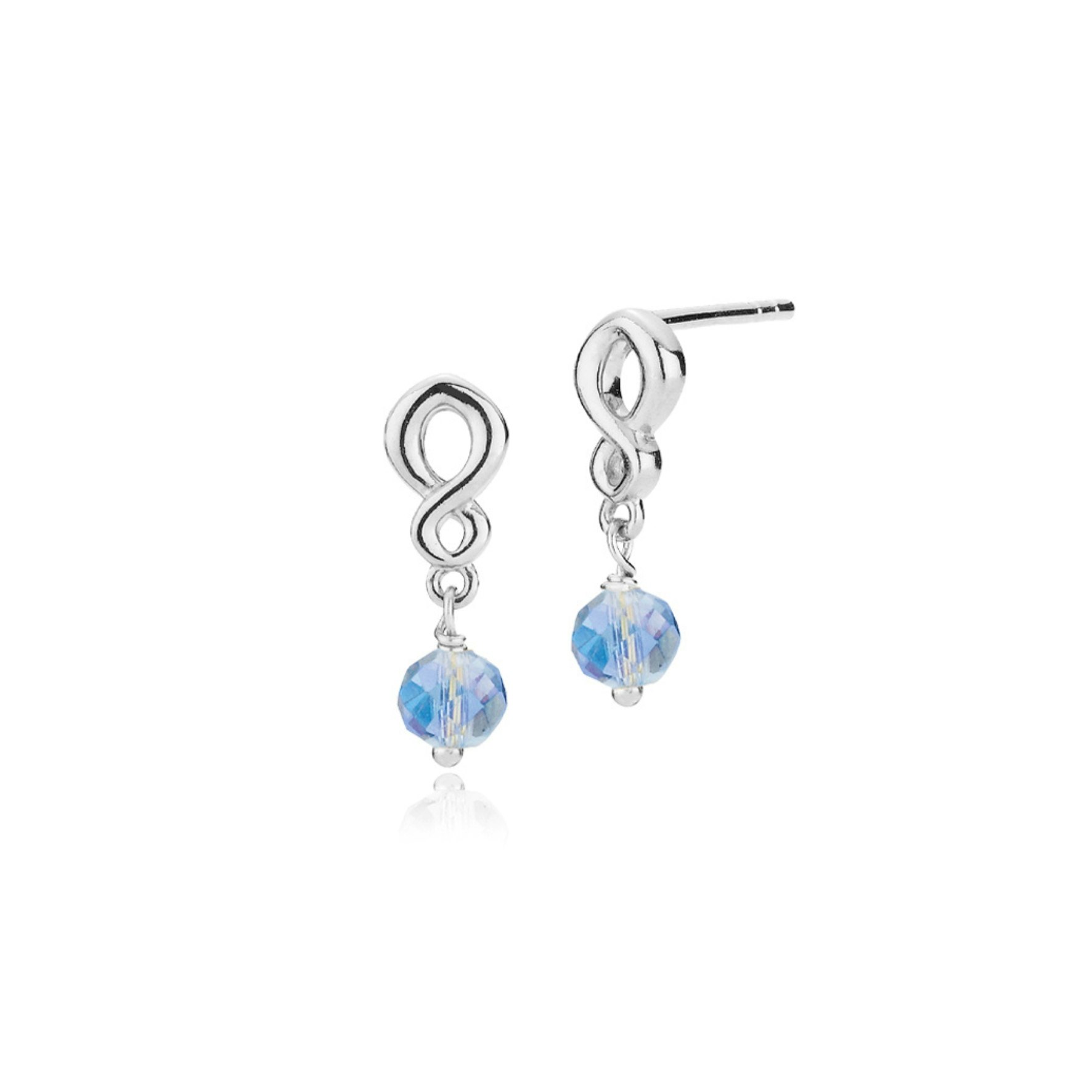Majesty Earsticks With Blue Pearl fra Izabel Camille i Sølv Sterling 925