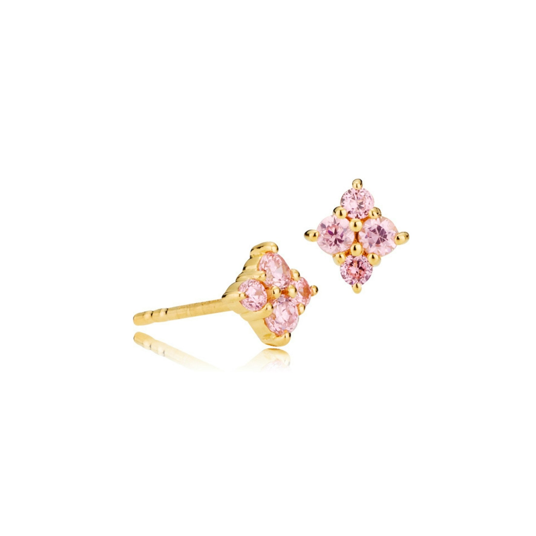 Angelina Pink Earsticks from Izabel Camille in Goldplated Silver Sterling 925