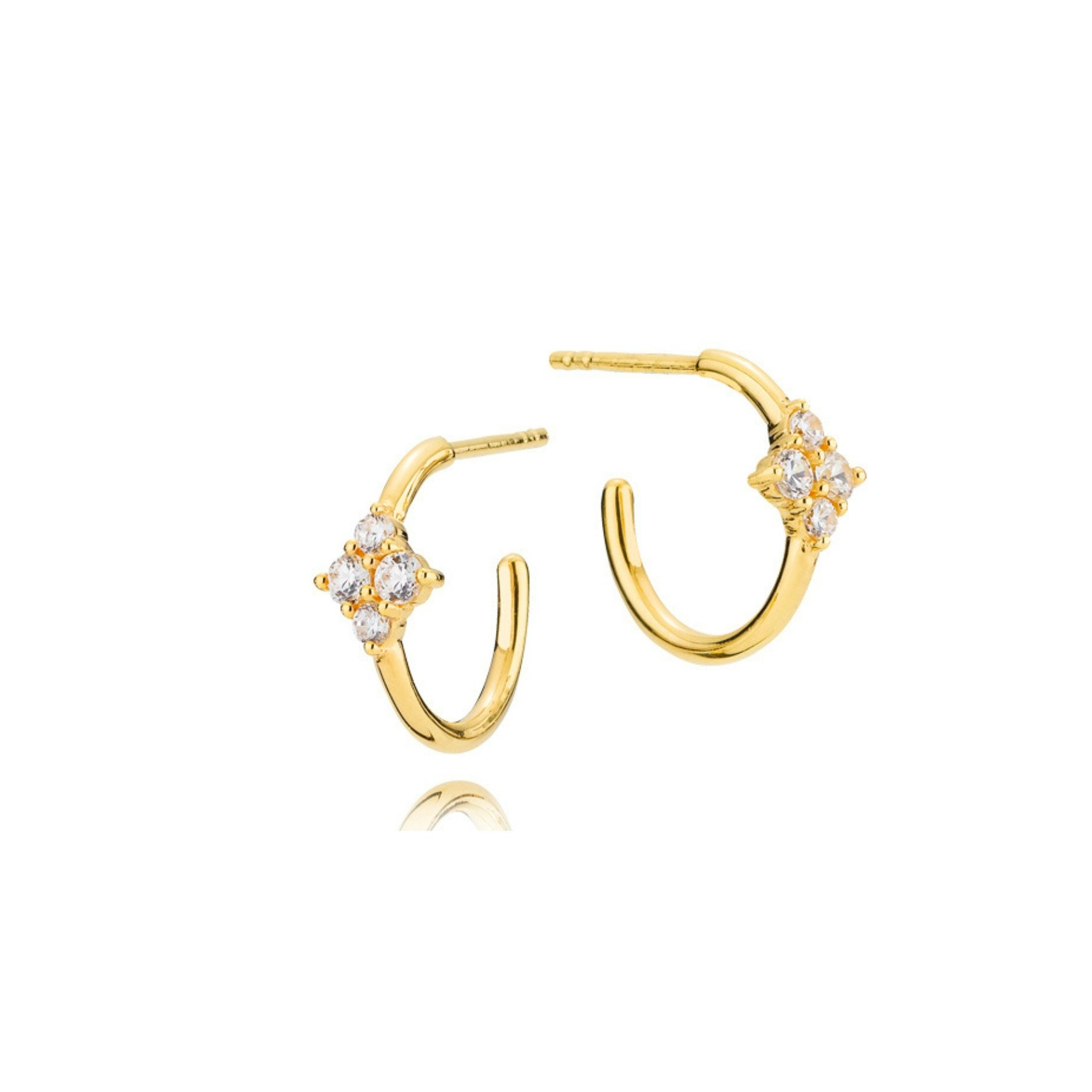 Angelina Hoops fra Izabel Camille i Forgylt-Sølv Sterling 925