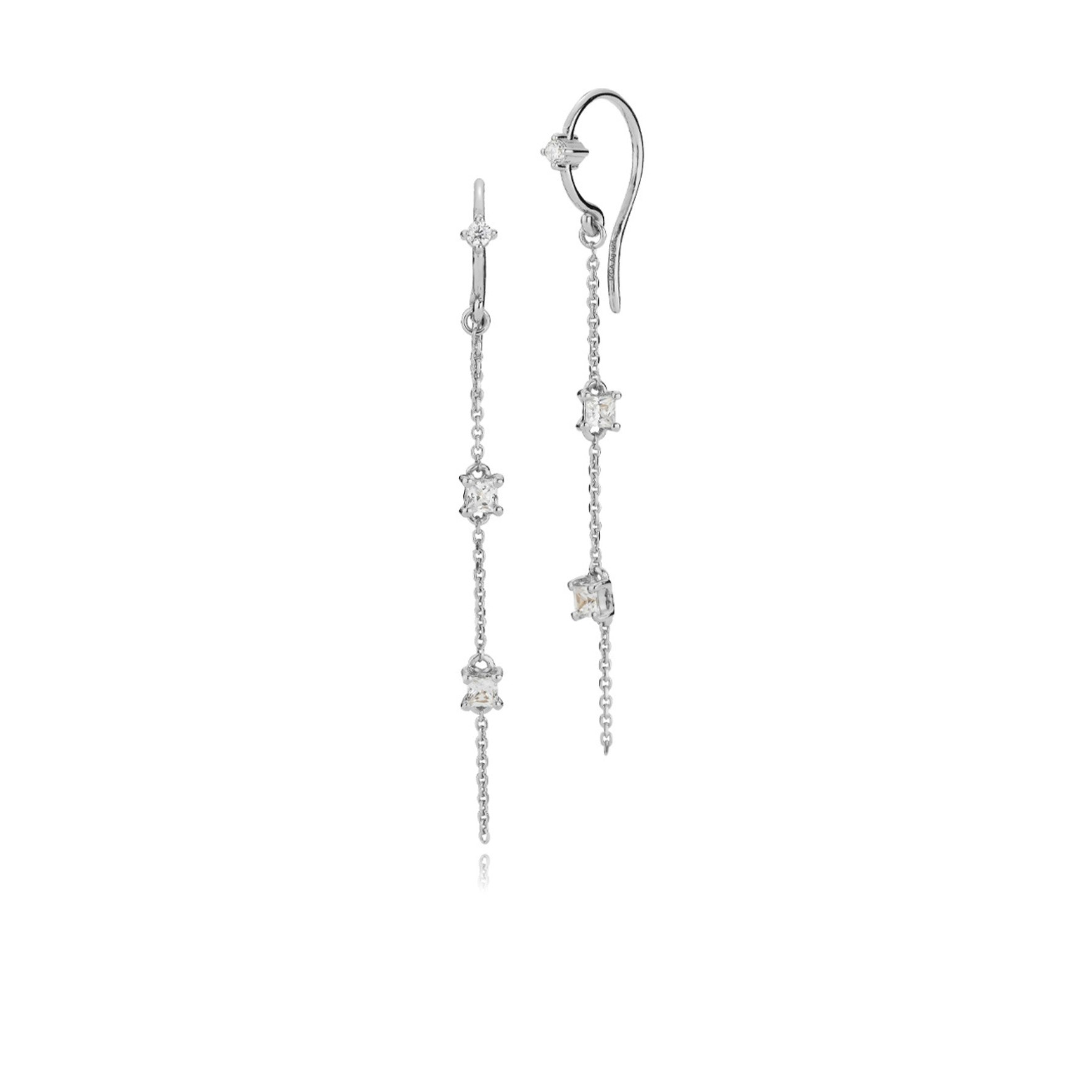Angelina Chain Earrings von Izabel Camille in Silber Sterling 925