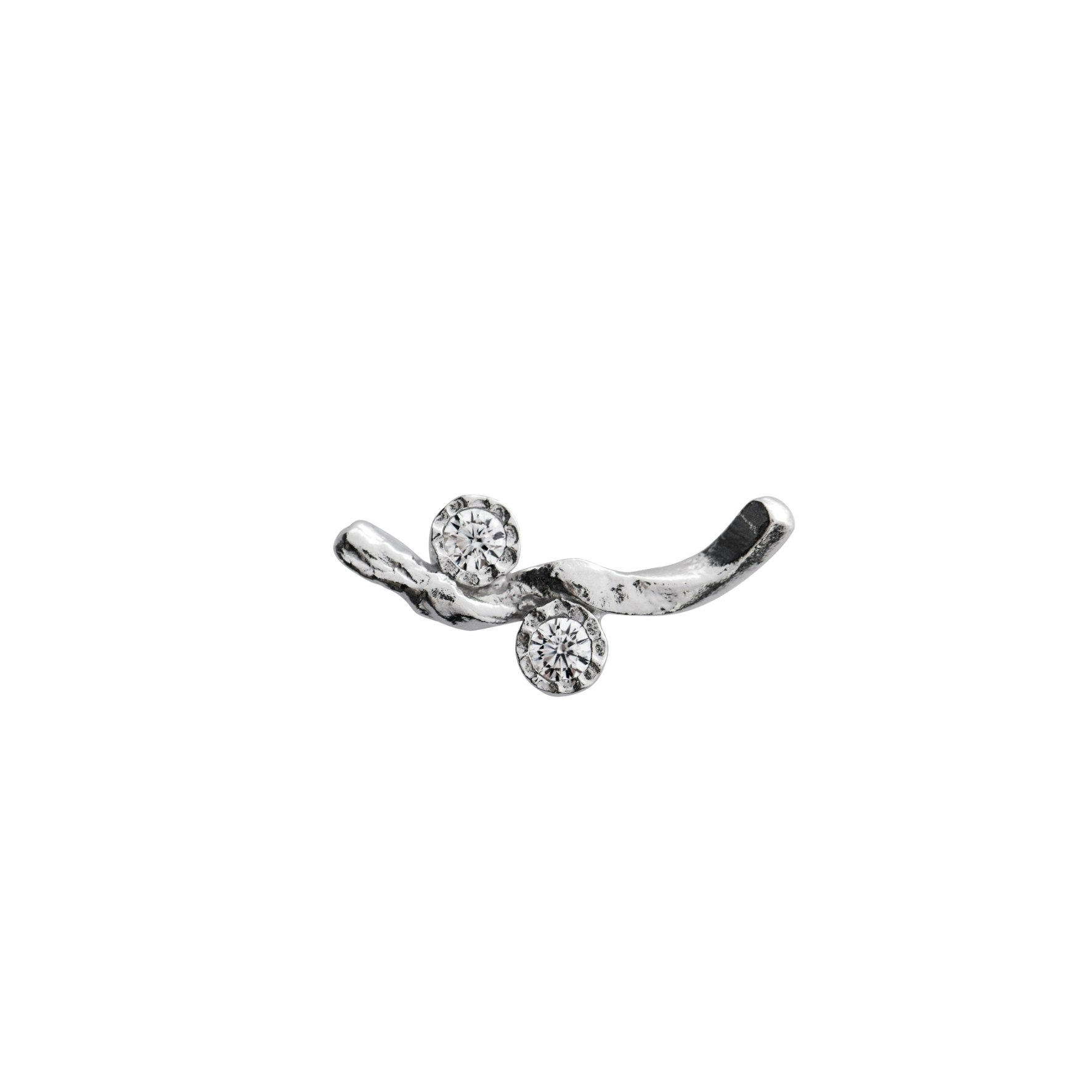 Flow Earring With Two Stones od STINE A Jewelry w Srebro próby 925.