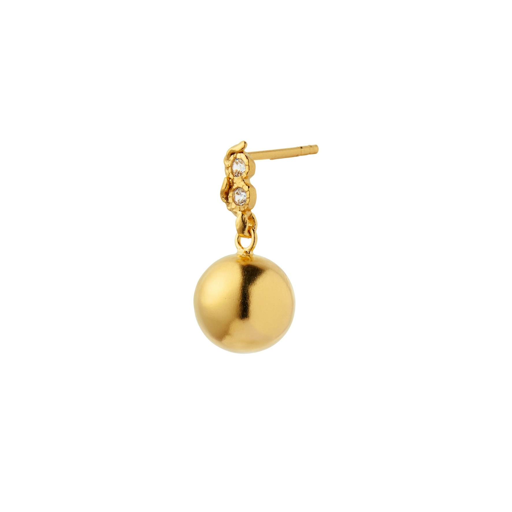 Twin Flow & Disco Ball Earring fra STINE A Jewelry i Forgyldt-Sølv Sterling 925