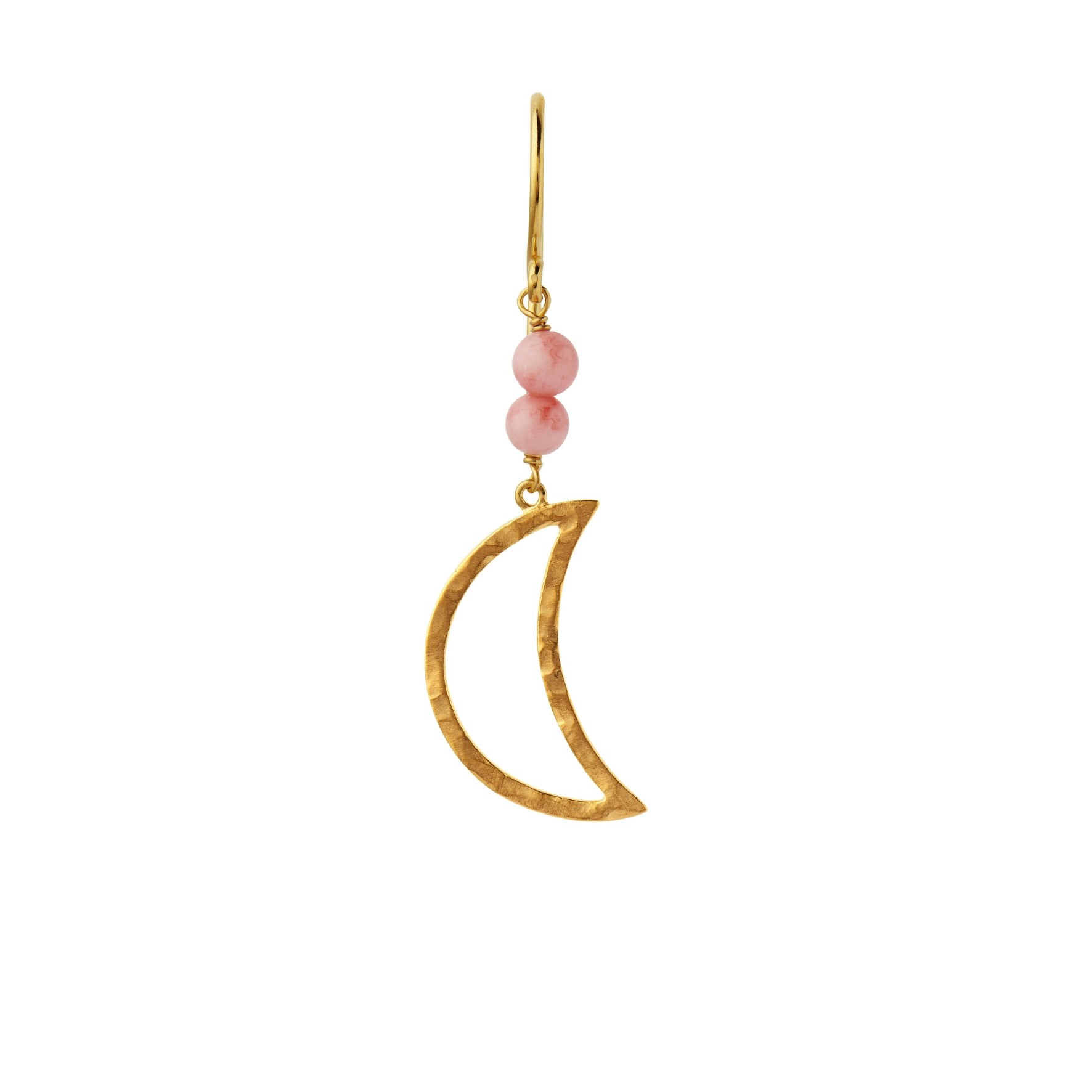 Big Bella Moon Earring Coral von STINE A Jewelry in Vergoldet-Silber Sterling 925