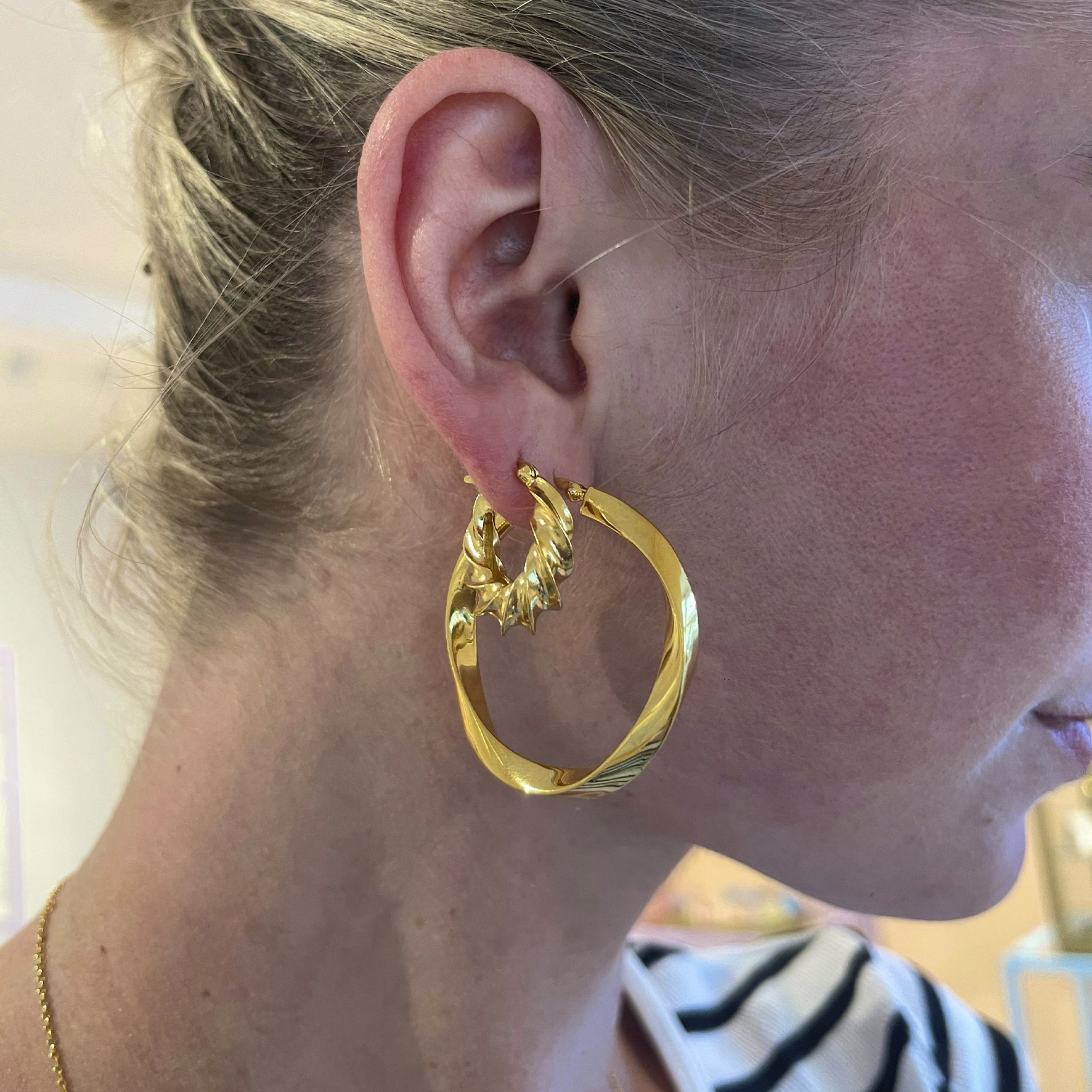 Ellie Hoops from Pico in Goldplated Brass