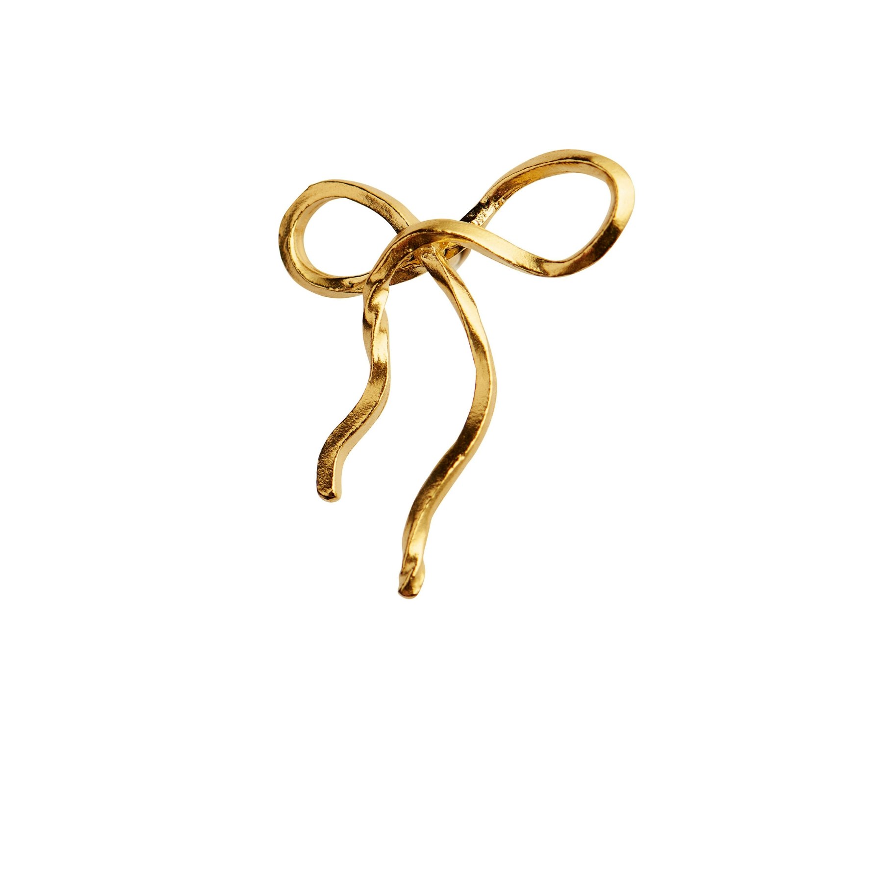 Flow Bow Earring fra STINE A Jewelry i Forgyldt-Sølv Sterling 925