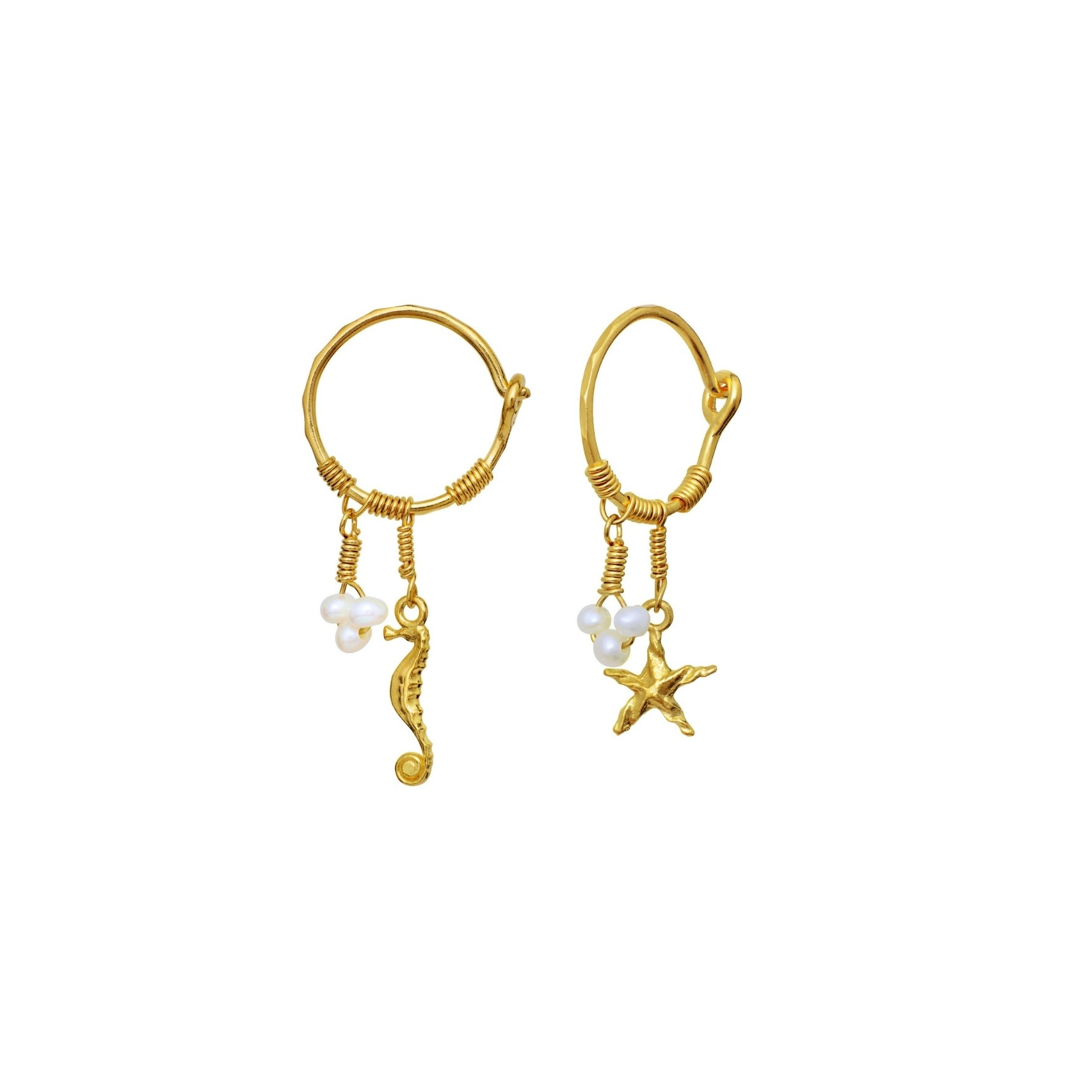 Momi Earrings von Maanesten in Vergoldet-Silber Sterling 925