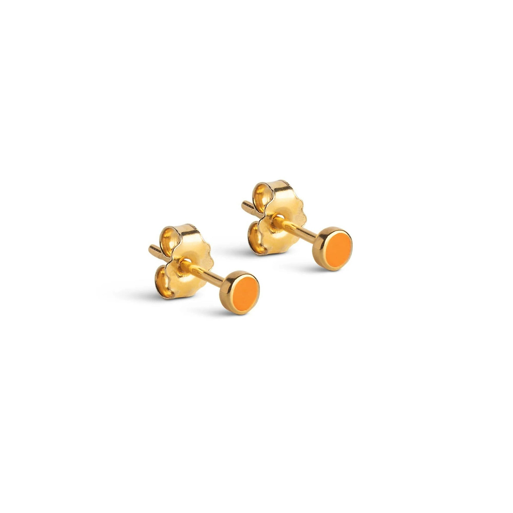 Enamel Dot Studs Orange z Enamel Copenhagen v Pozlacené stříbro sterling 925