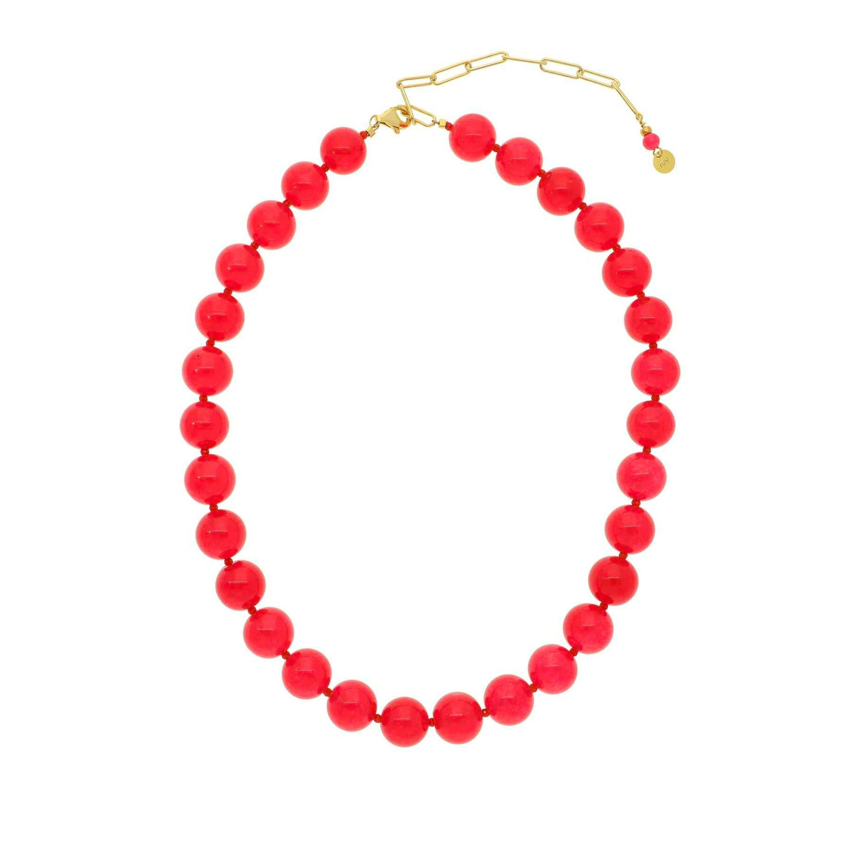 Jasmin Necklace Coral from Nuni Copenhagen in Goldplated Silver Sterling 925