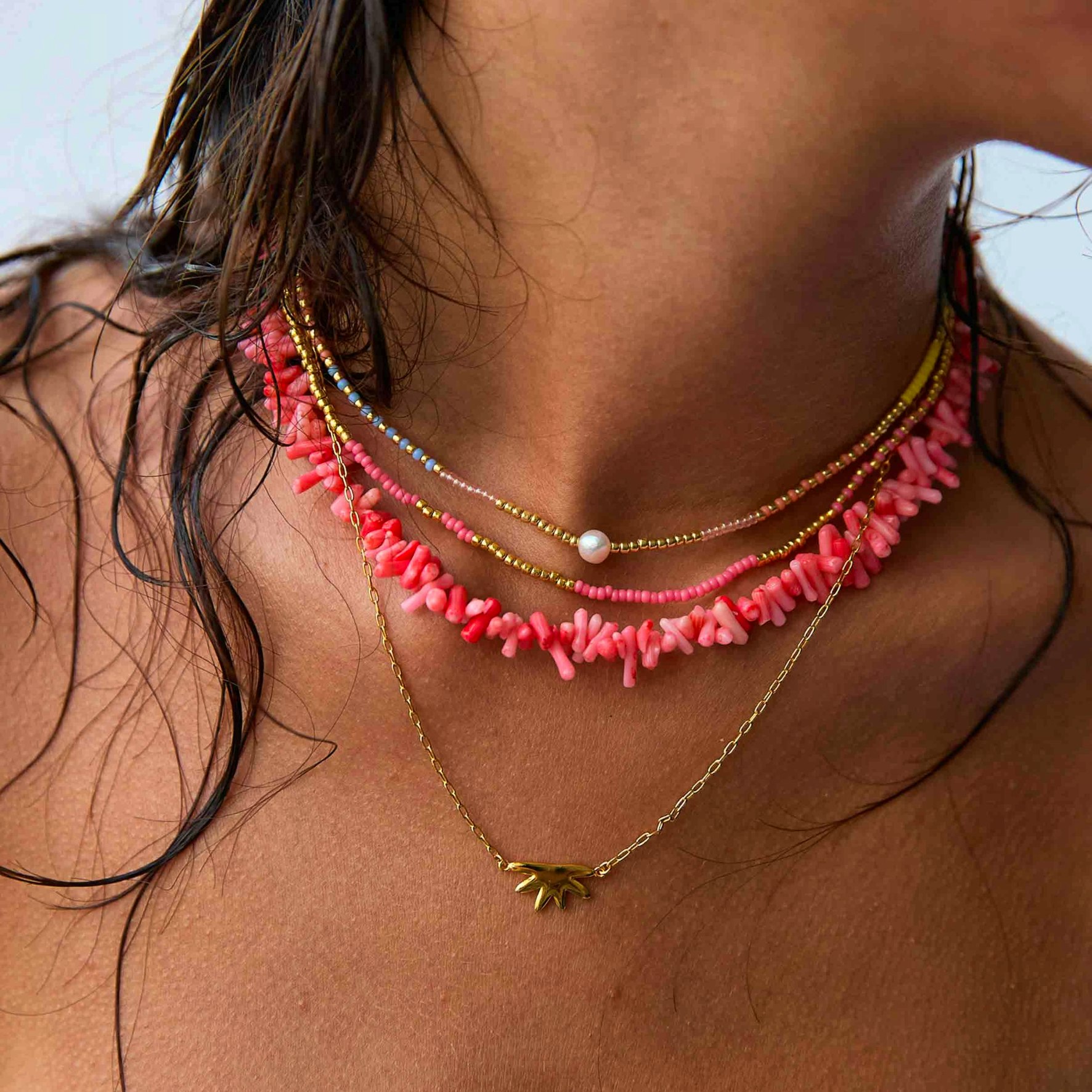 Omani Necklace fra Hultquist Copenhagen i Forgyldt-Sølv Sterling 925