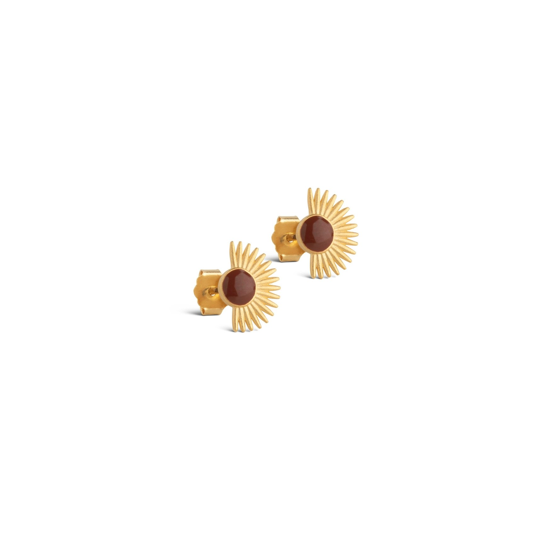 Soleil Studs Copper fra Enamel Copenhagen i Forgylt-Sølv Sterling 925