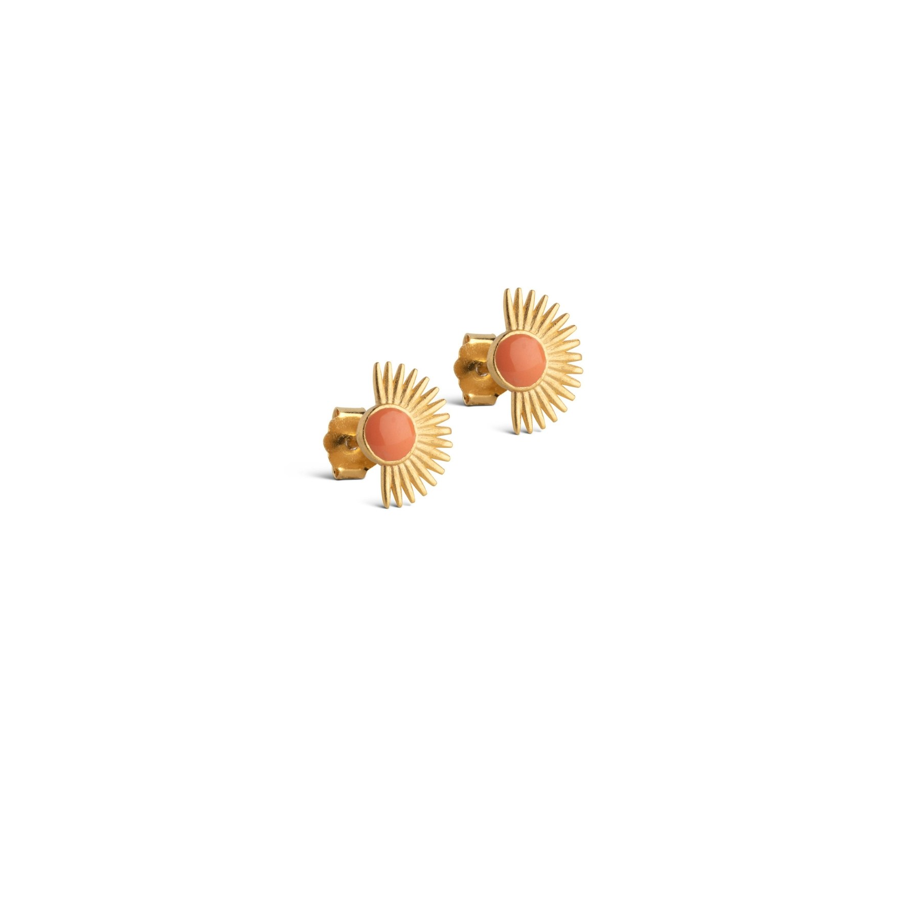 Soleil Studs Light Coral fra Enamel Copenhagen i Forgyldt-Sølv Sterling 925