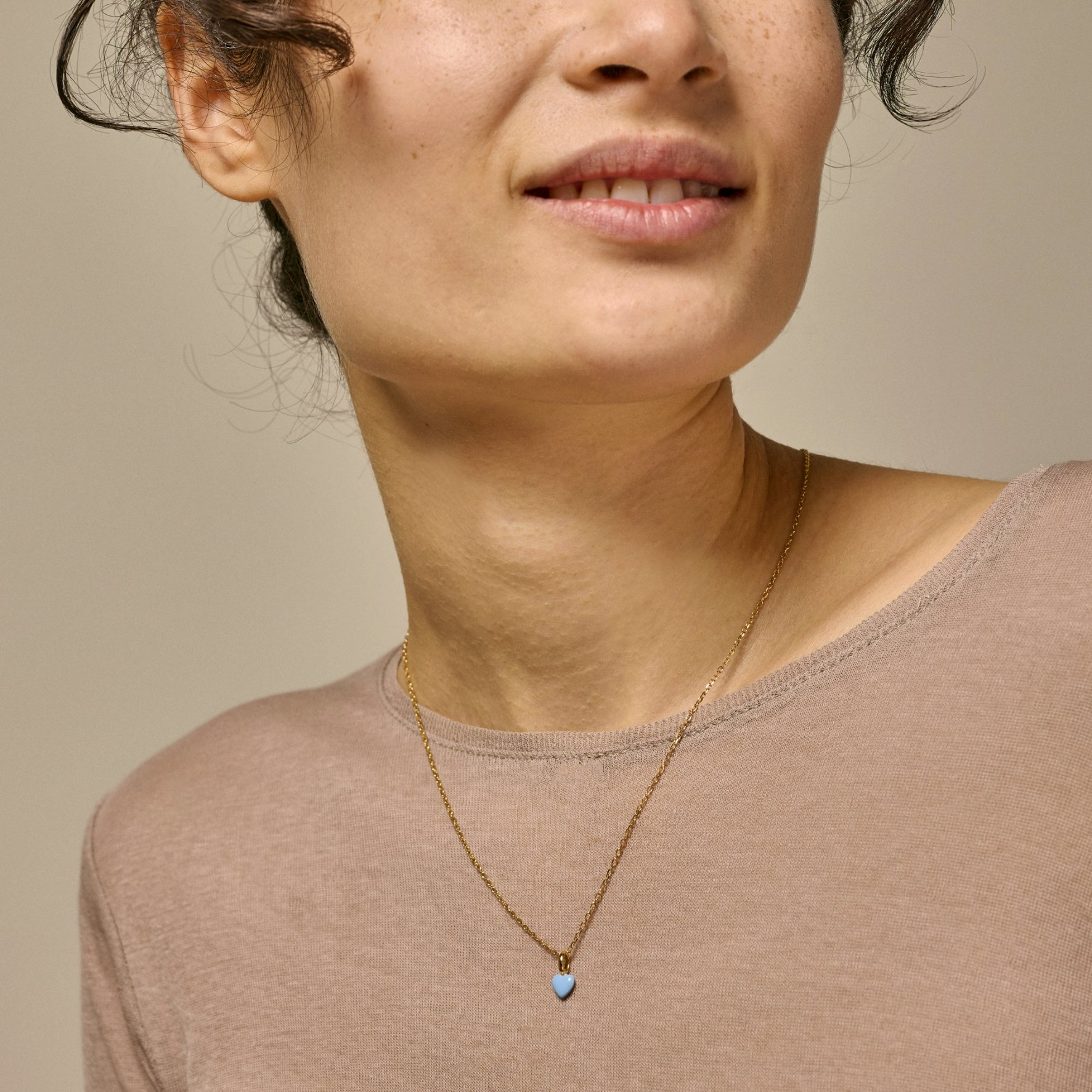 Amore Necklace Steel Blue