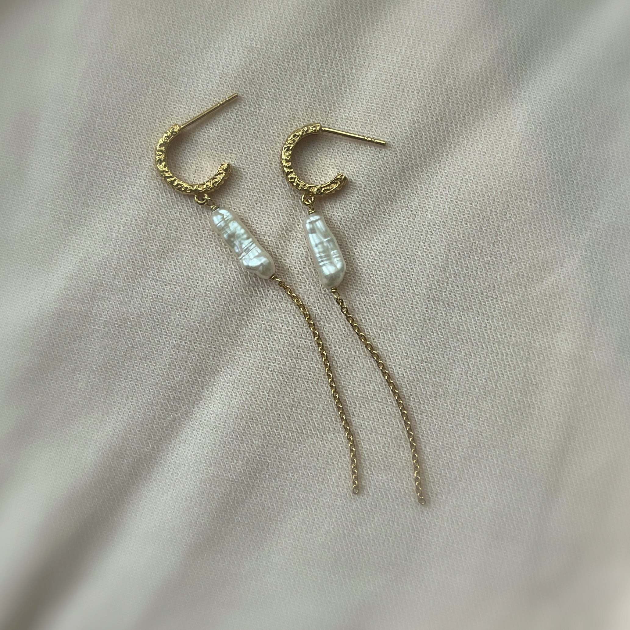 Beach Earchains from Sistie in Goldplated Silver Sterling 925