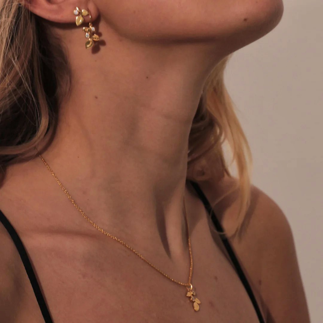 Amber Necklace from Izabel Camille in Goldplated Silver Sterling 925