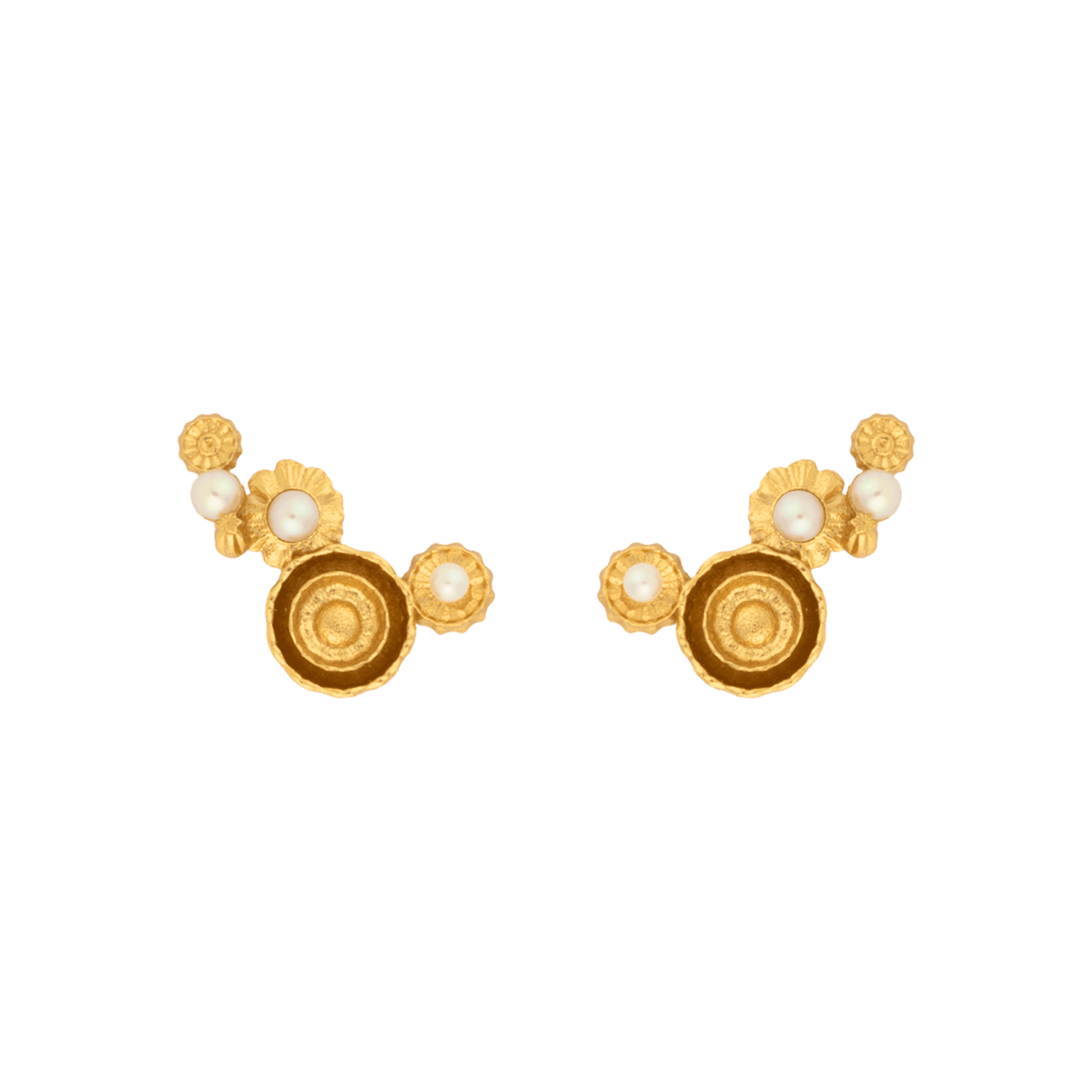 Venus Meadow Cluster Earring fra House Of Vincent i Forgyldt-Sølv Sterling 925