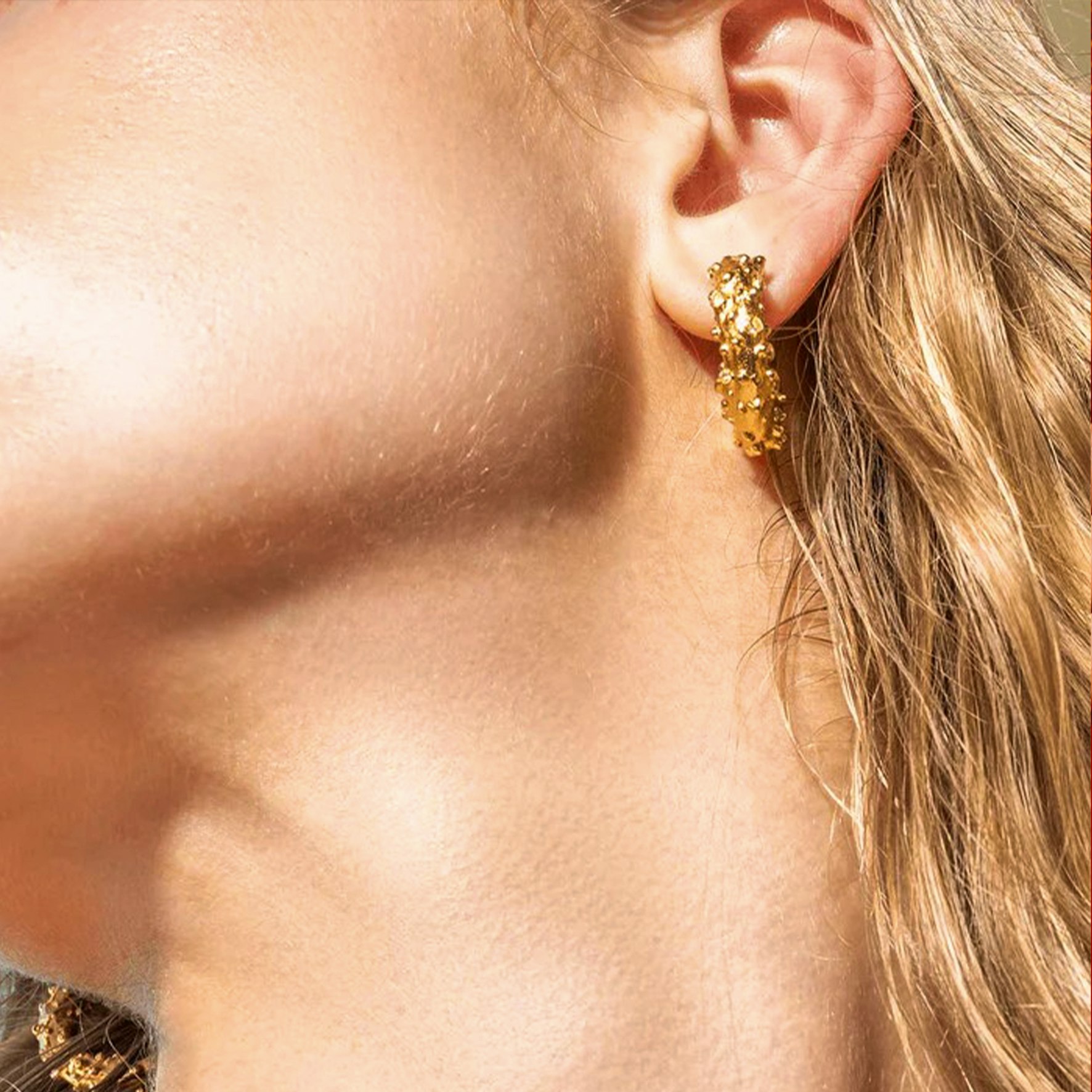 Silhouette Of Ceto Earrings fra House Of Vincent i Forgyldt-Sølv Sterling 925
