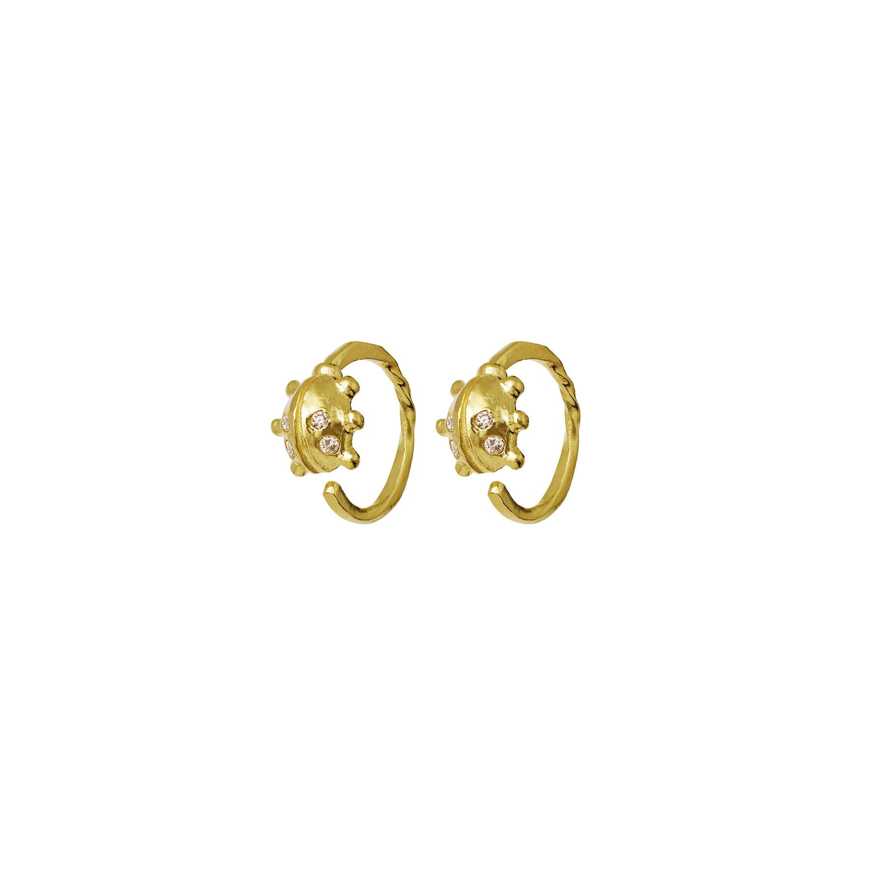 Ladybird Earrings von Maanesten in Vergoldet-Silber Sterling 925