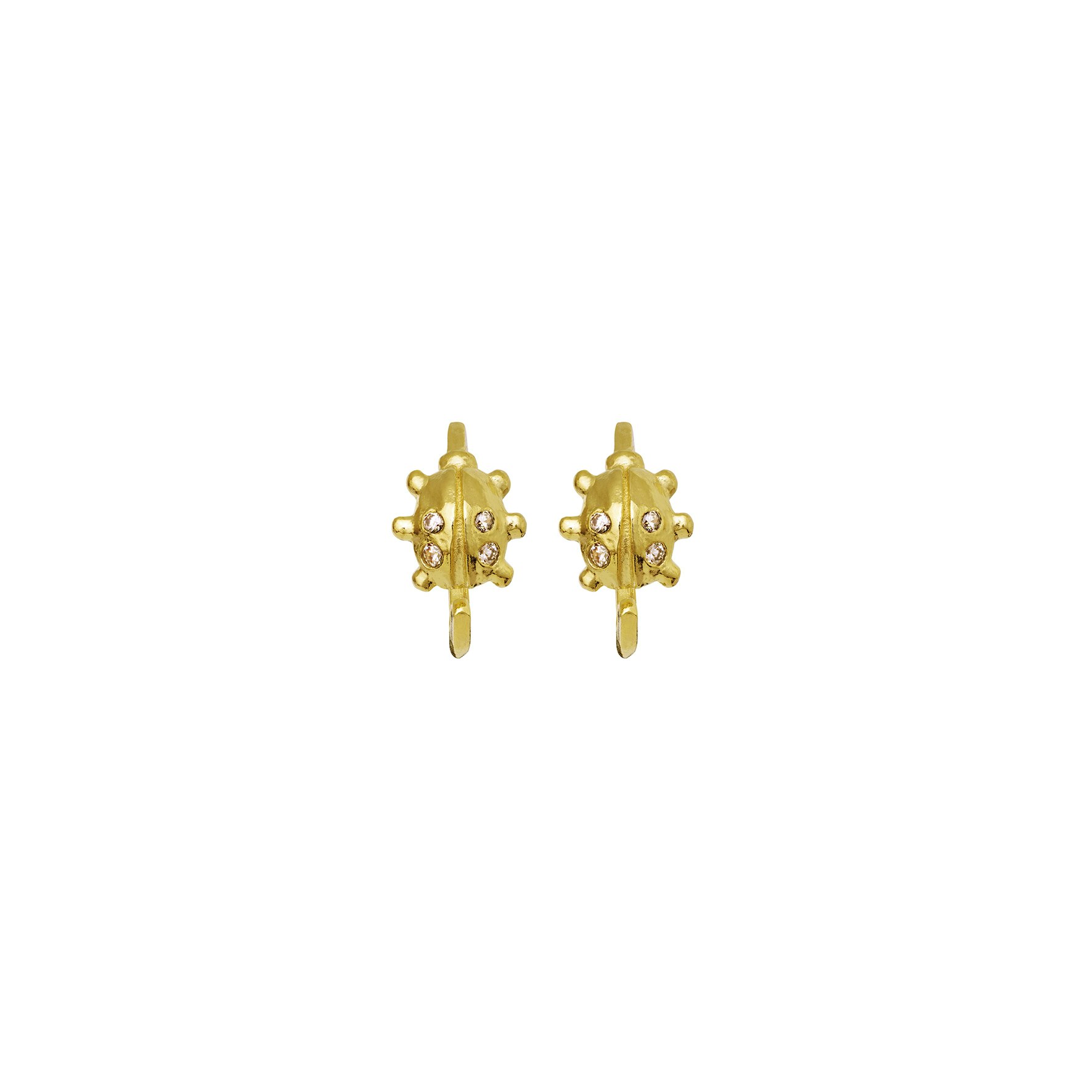 Ladybird Earrings von Maanesten in Vergoldet-Silber Sterling 925